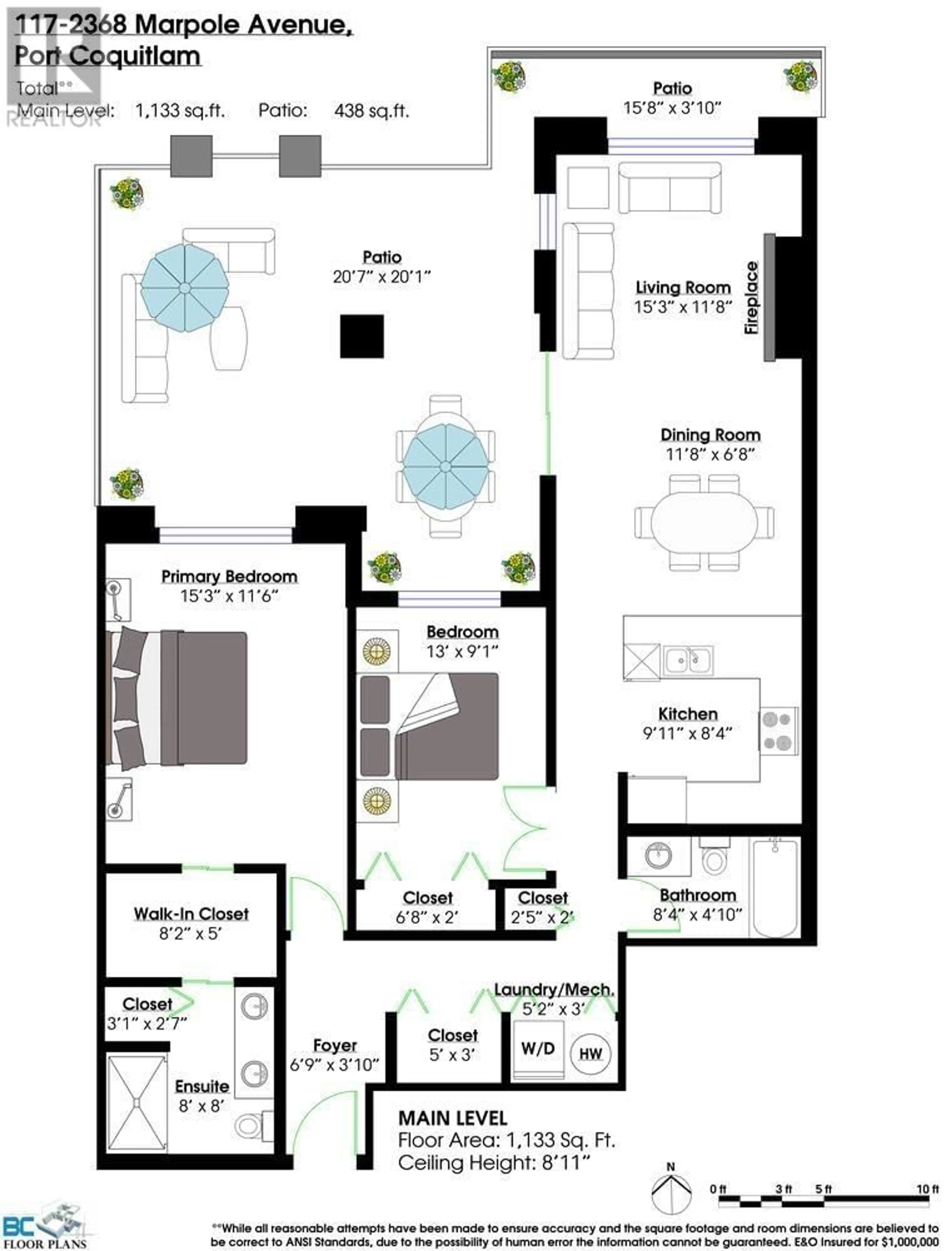Floor plan for 117 - 2368 MARPOLE AVENUE, Port Coquitlam British Columbia V3C2A1