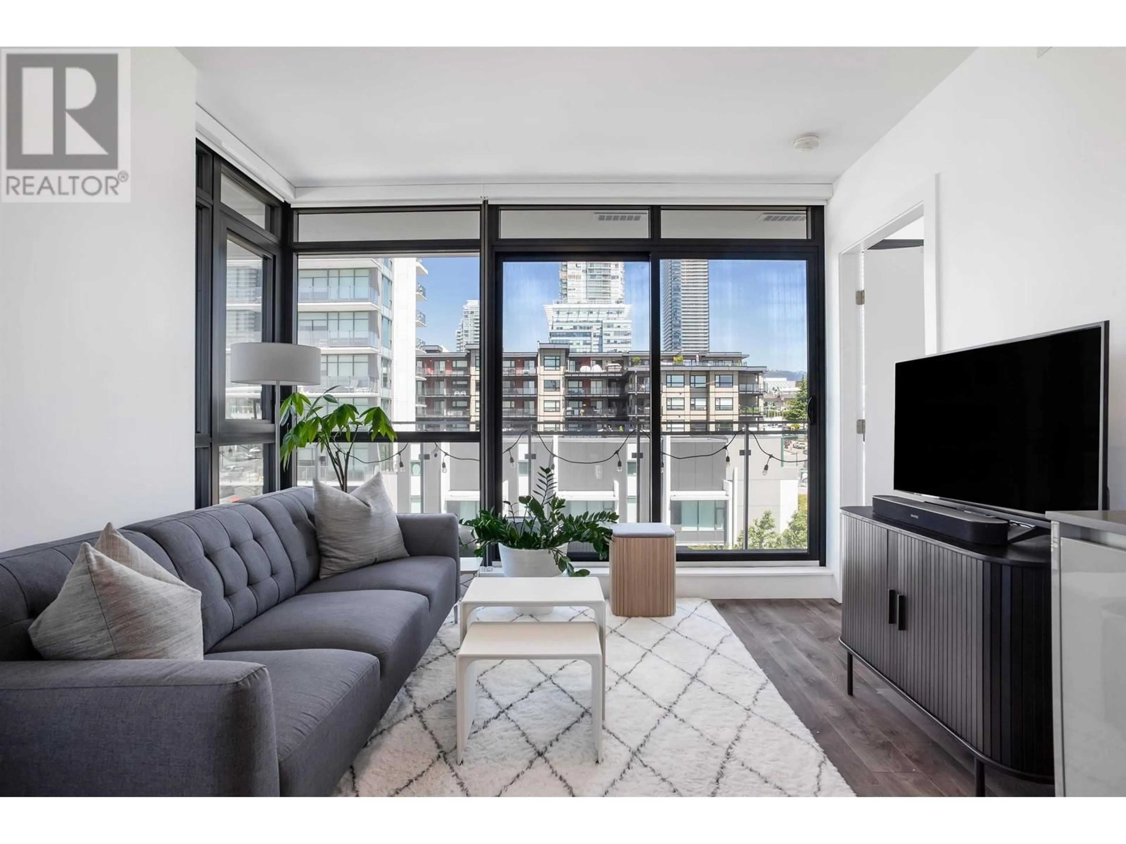 Living room with furniture, unknown for 501 - 4488 JUNEAU STREET, Burnaby British Columbia V5C0M4