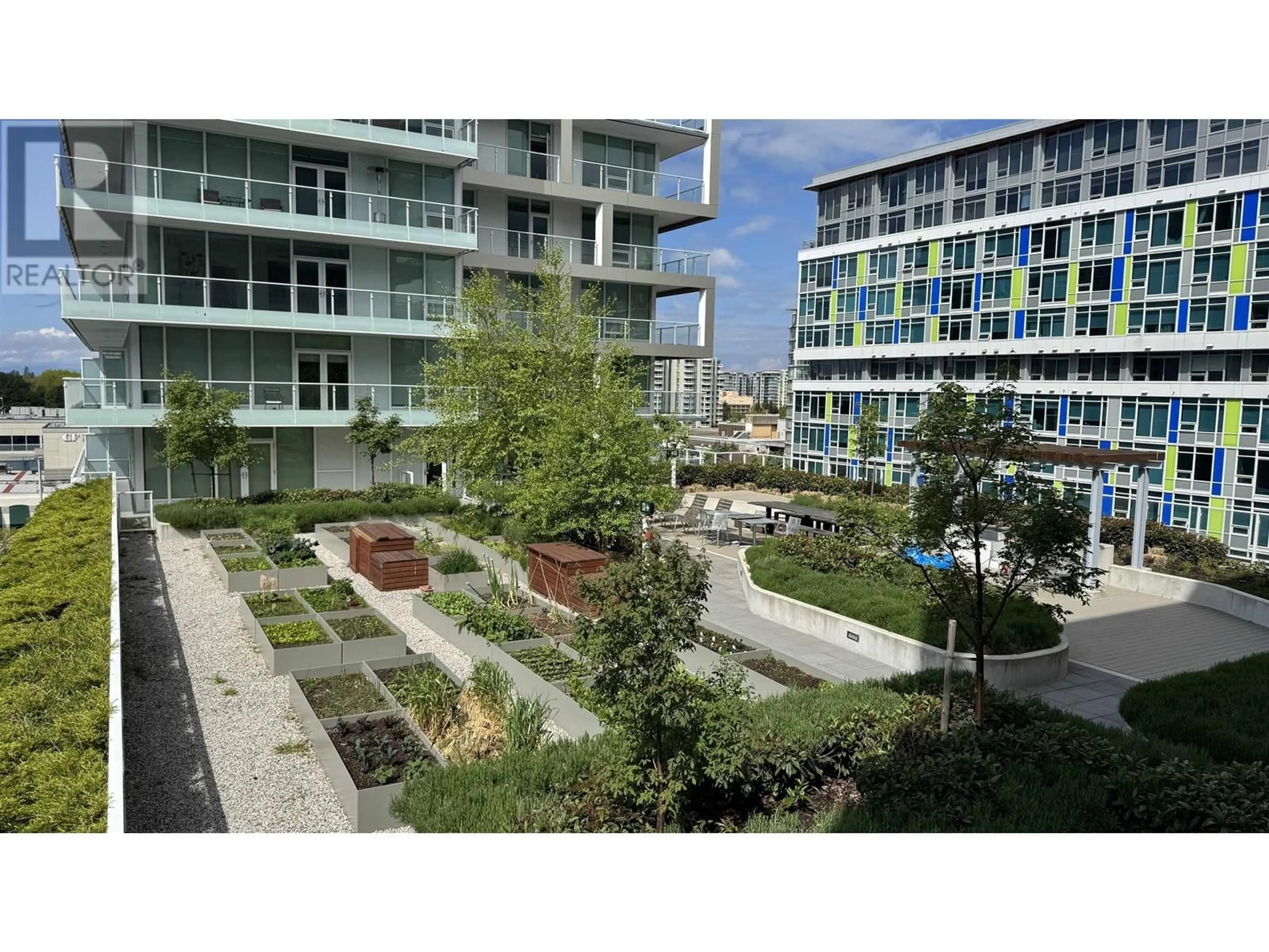 Patio, city buildings view from balcony for 1001 - 6328 NO. 3 ROAD, Richmond British Columbia V6Y0L6