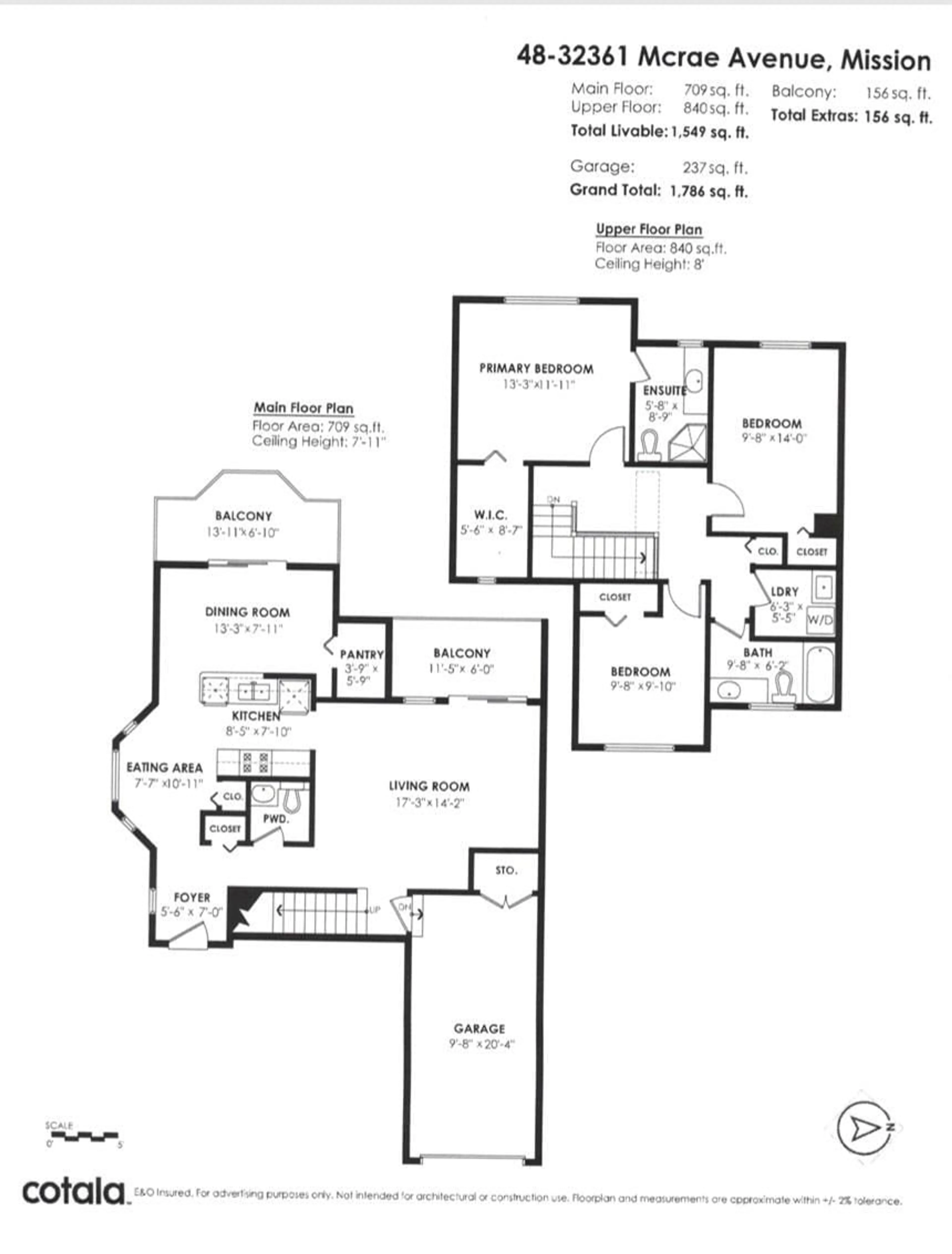 Floor plan for 48 - 32361 MCRAE, Mission British Columbia V2V4X7