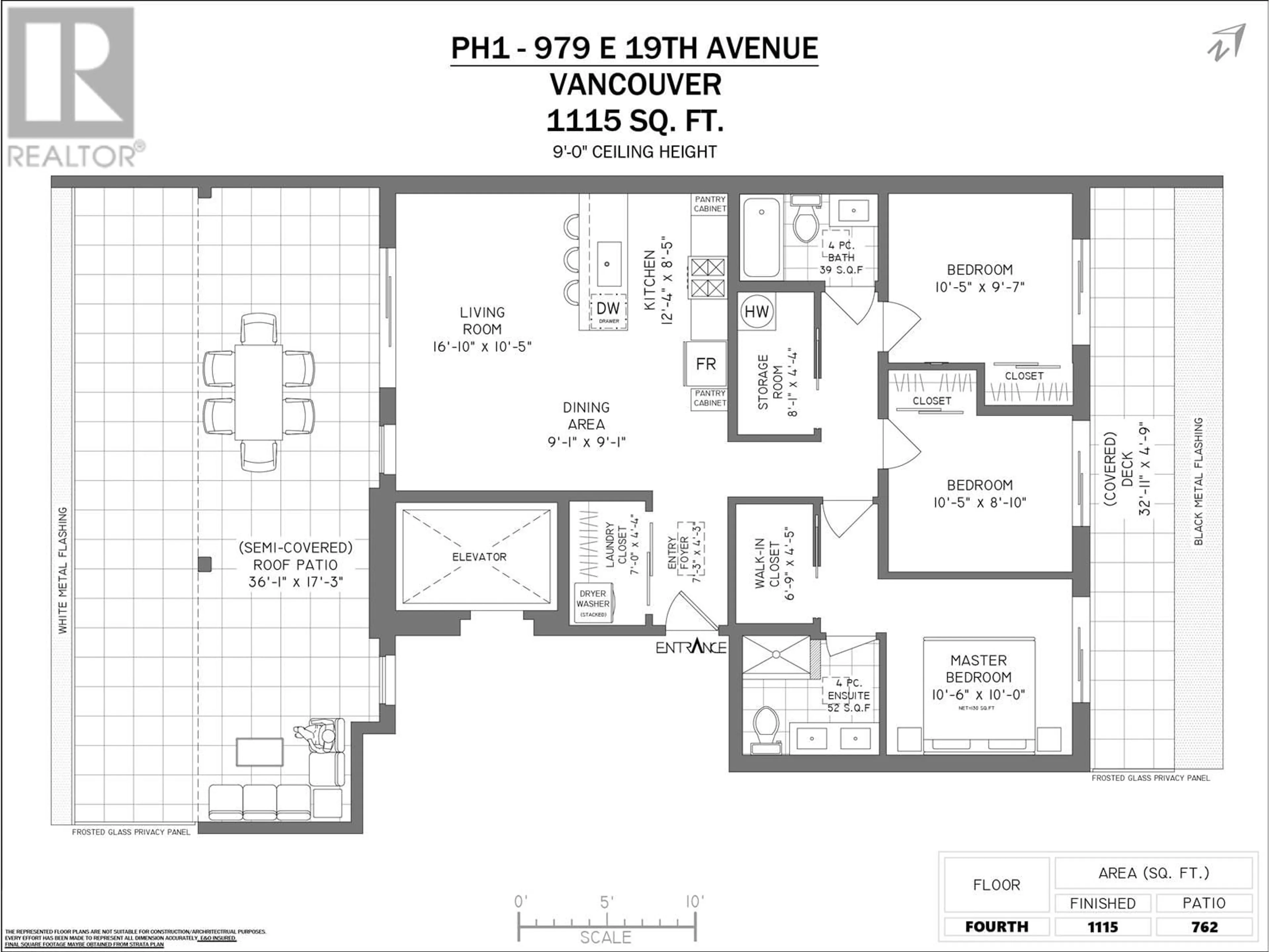 Floor plan for PH1 - 979 19TH AVENUE, Vancouver British Columbia V5V1K7