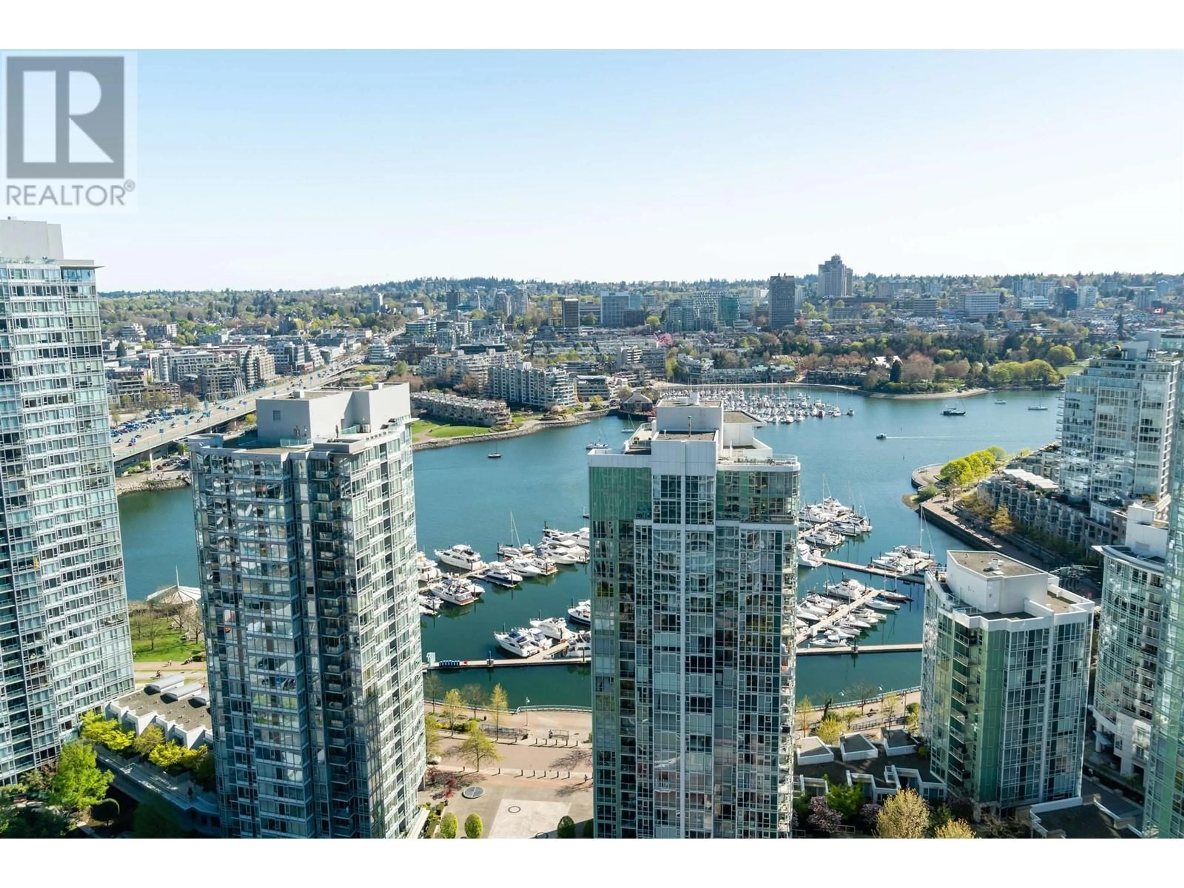 A pic from outside/outdoor area/front of a property/back of a property/a pic from drone, water/lake/river/ocean view for 3103 - 1009 EXPO BOULEVARD, Vancouver British Columbia V6Z2V9