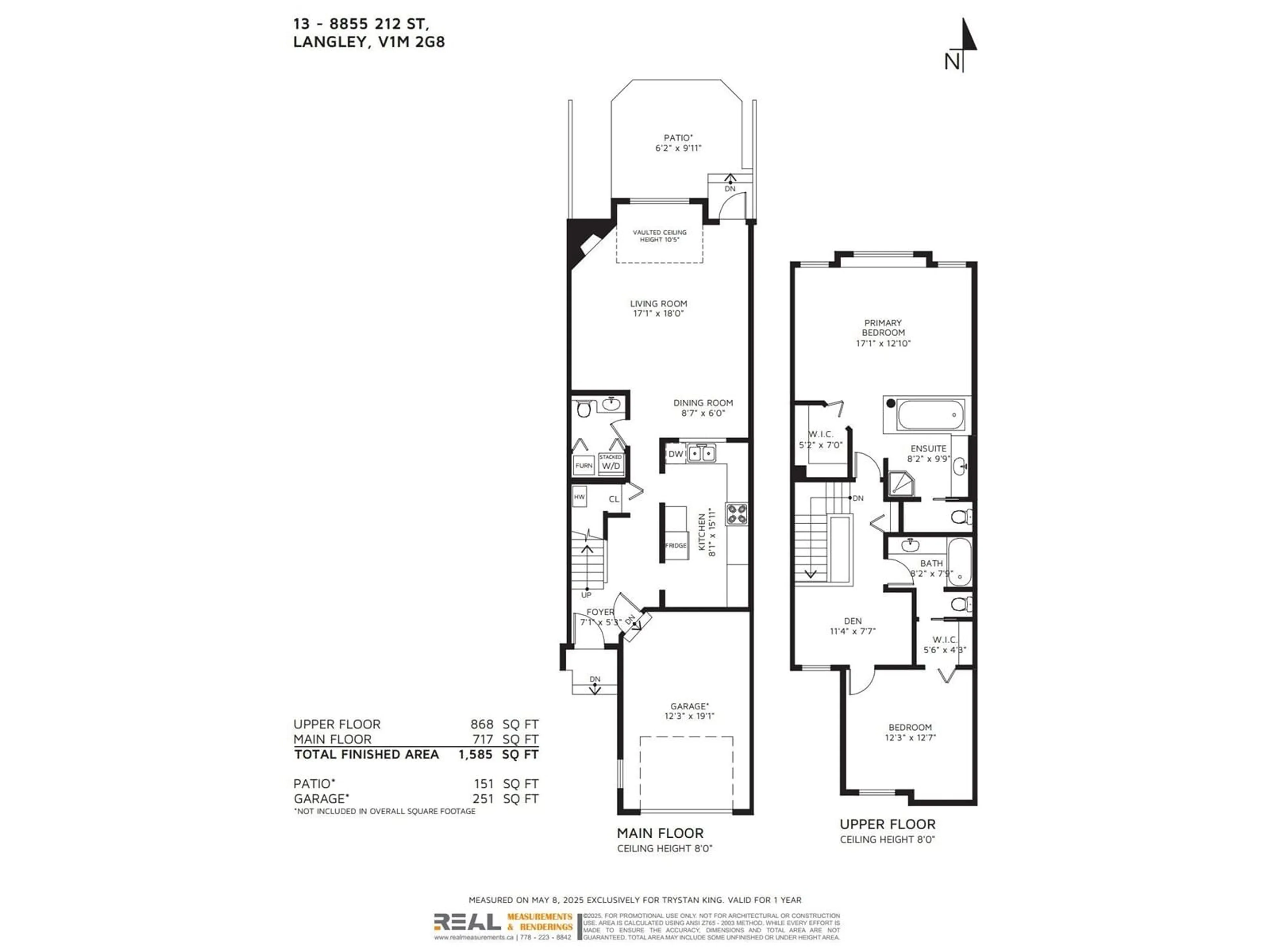 Floor plan for 13 - 8855 212, Langley British Columbia V1M2G8
