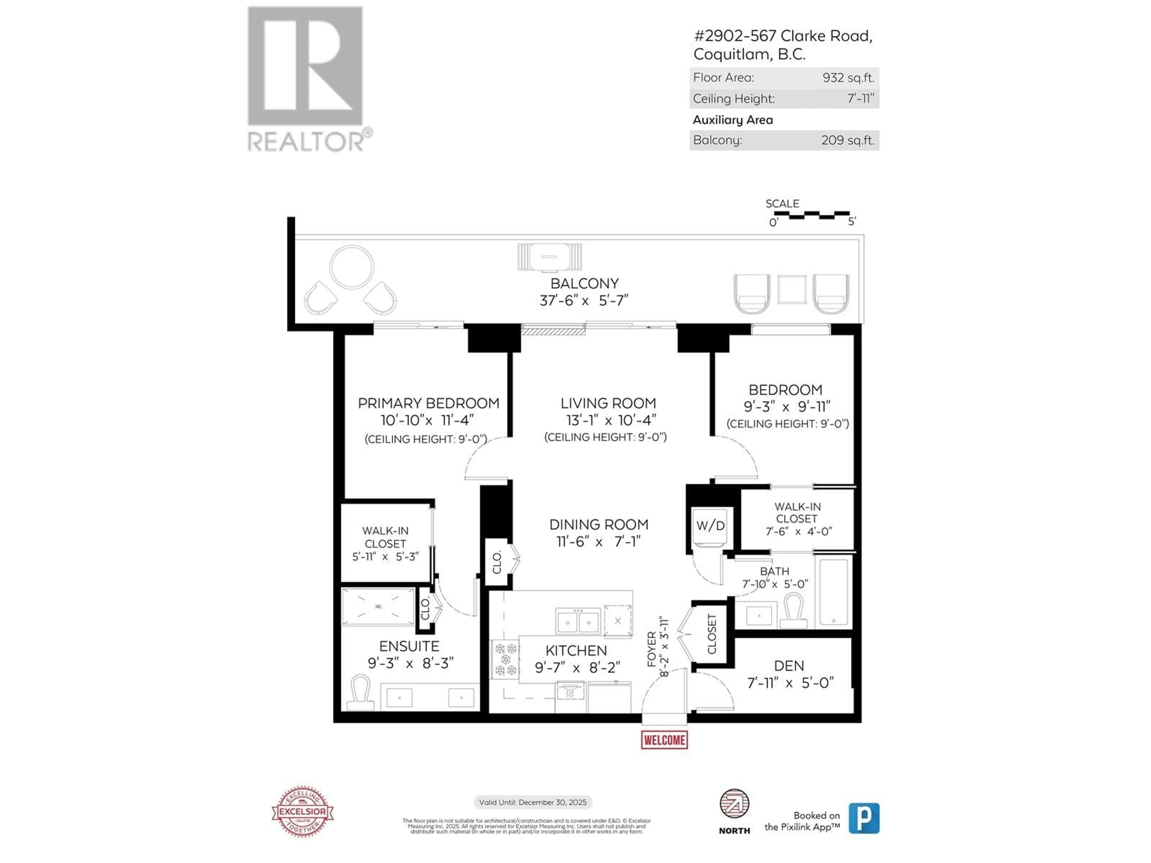 Floor plan for 2902 - 567 CLARKE ROAD, Coquitlam British Columbia V3J0K7
