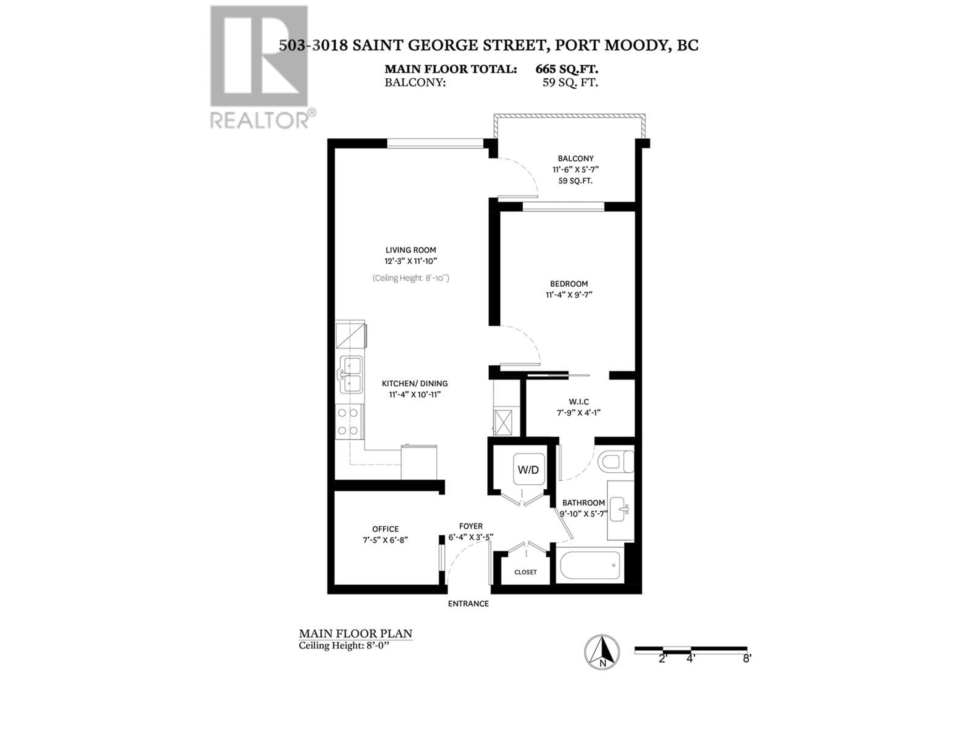 Floor plan for 403 - 3018 ST GEORGE STREET, Port Moody British Columbia V3H0L4