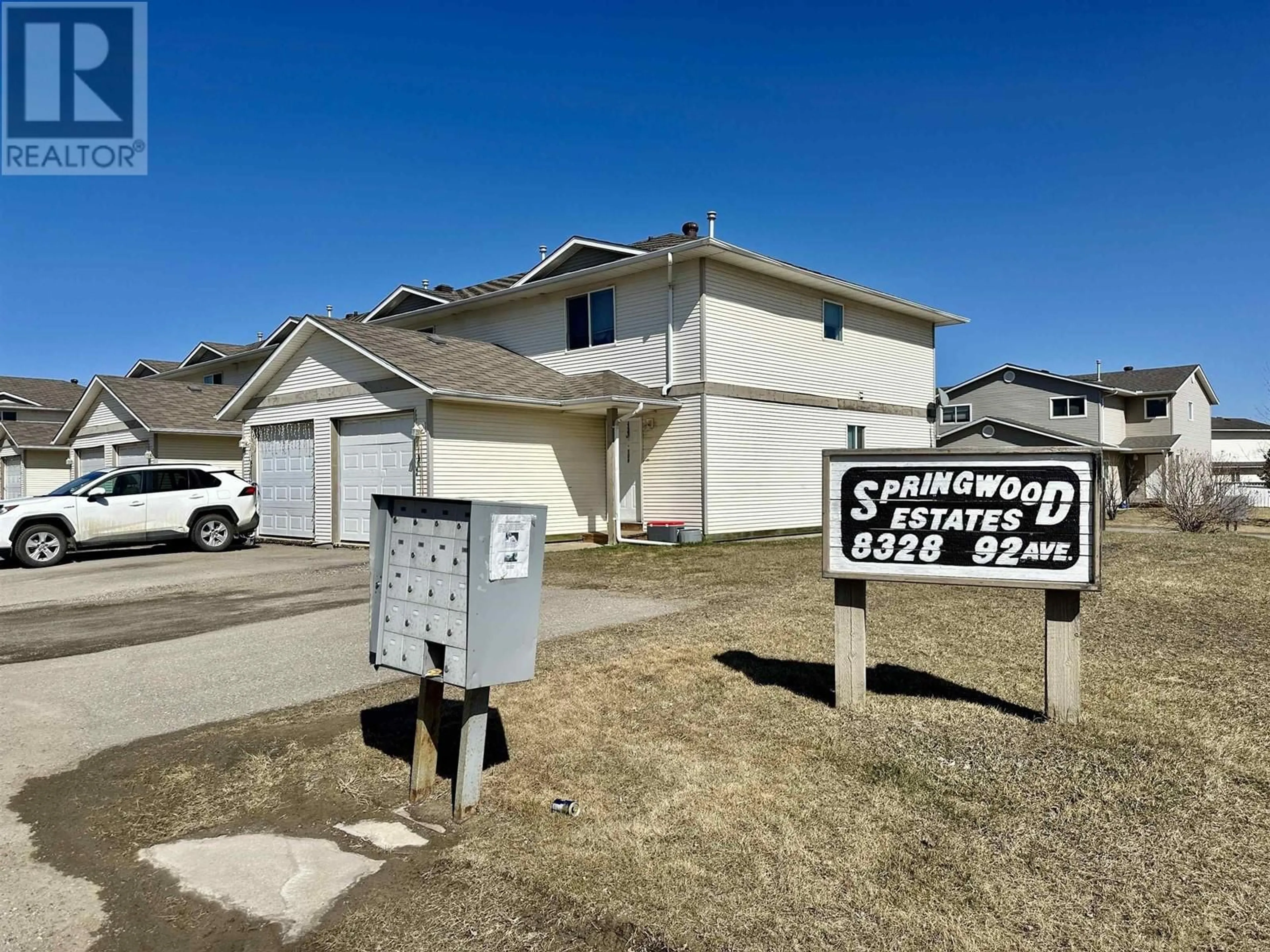 Home with vinyl exterior material, street for 108 - 8328 92 AVENUE, Fort St. John British Columbia V1J6X2