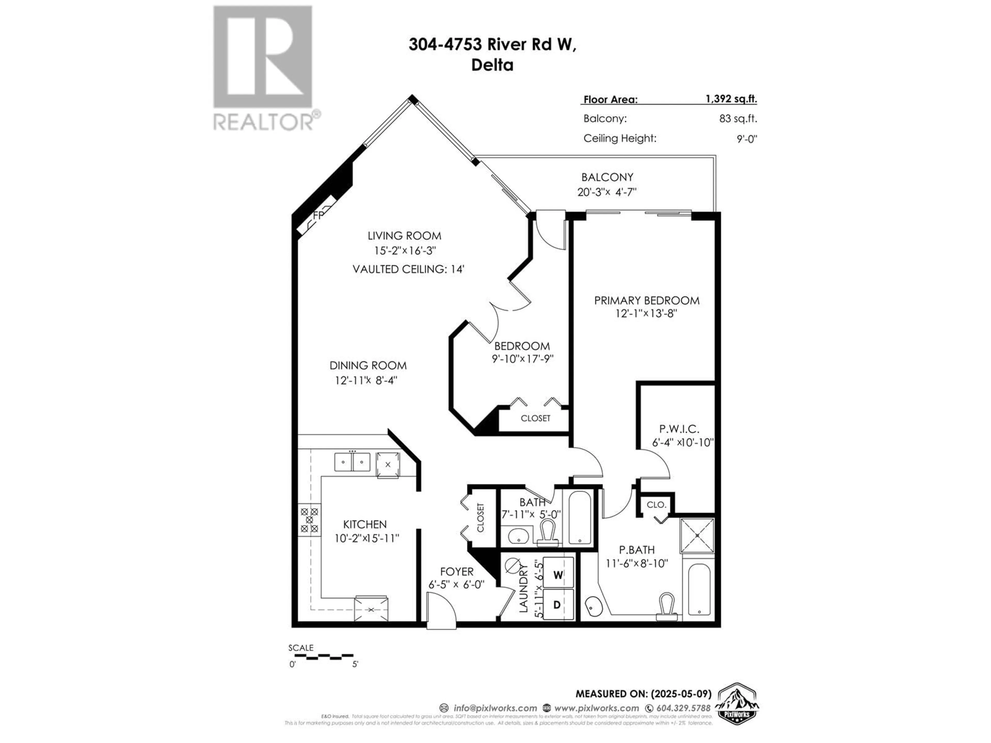 Floor plan for 304 - 4753 RIVER ROAD, Delta British Columbia V4K1R9