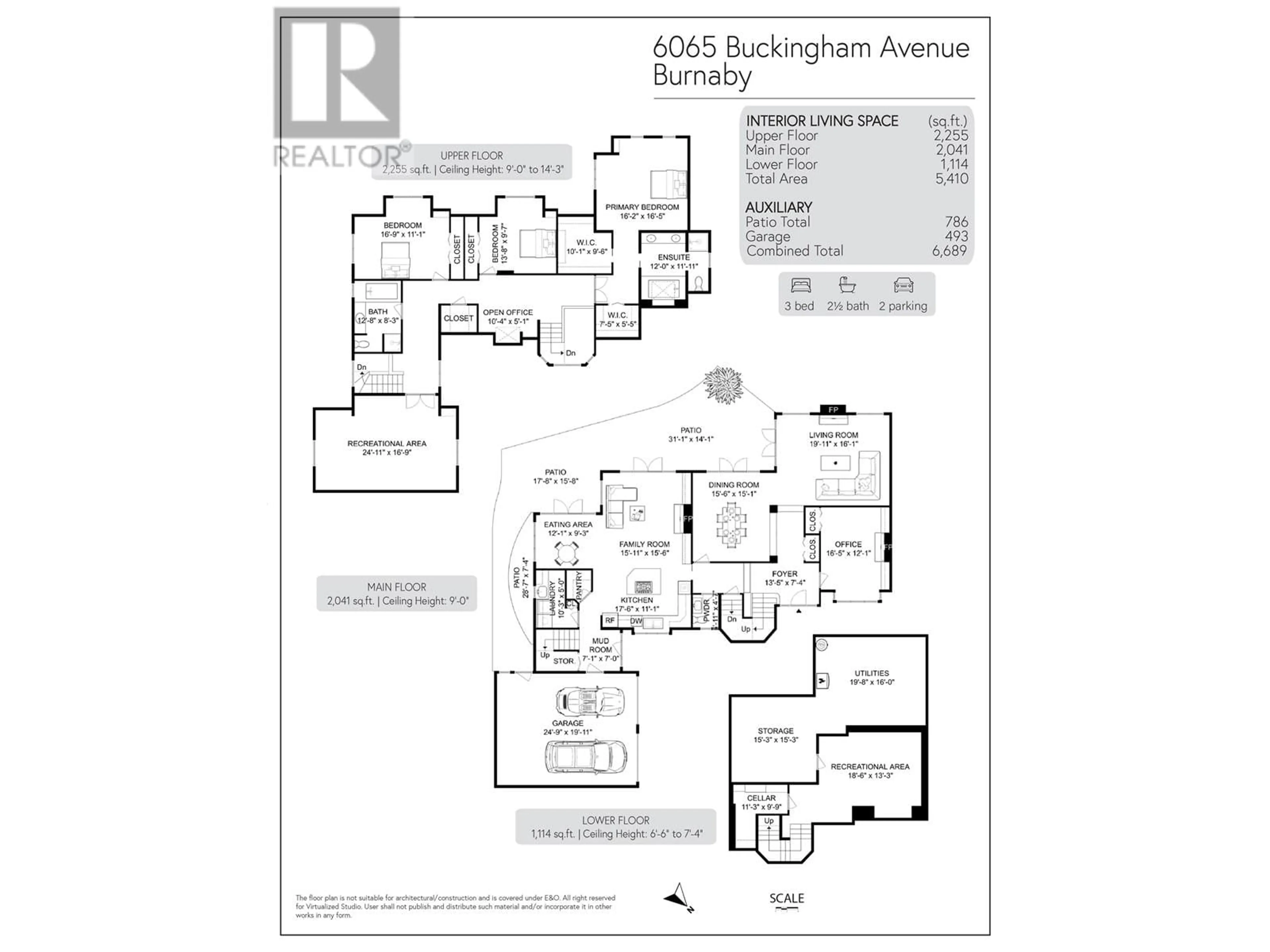 Floor plan for 6065 BUCKINGHAM DRIVE, Burnaby British Columbia V5E2A5