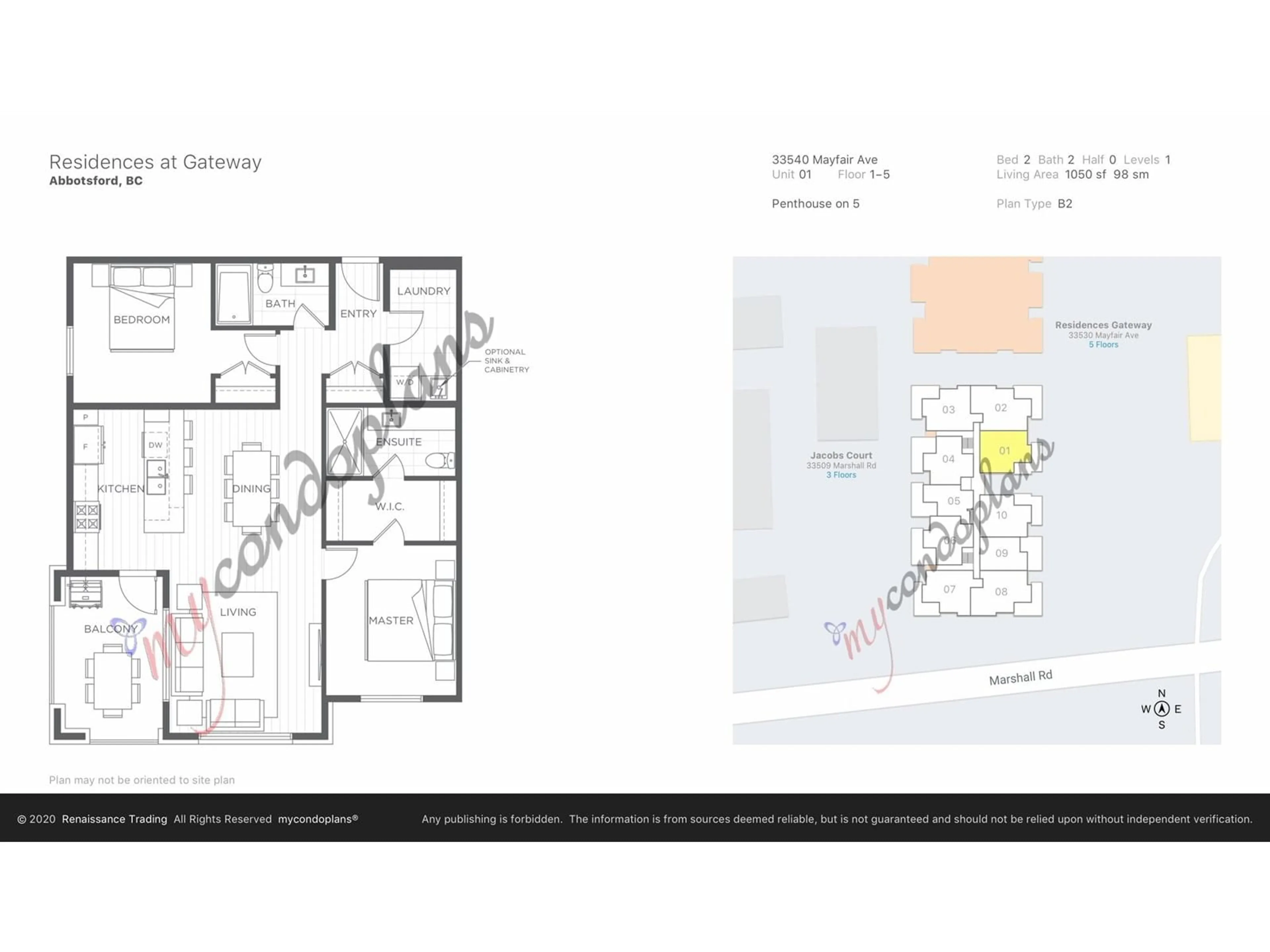 Floor plan for 301 - 33540 MAYFAIR, Abbotsford British Columbia V2S0J3
