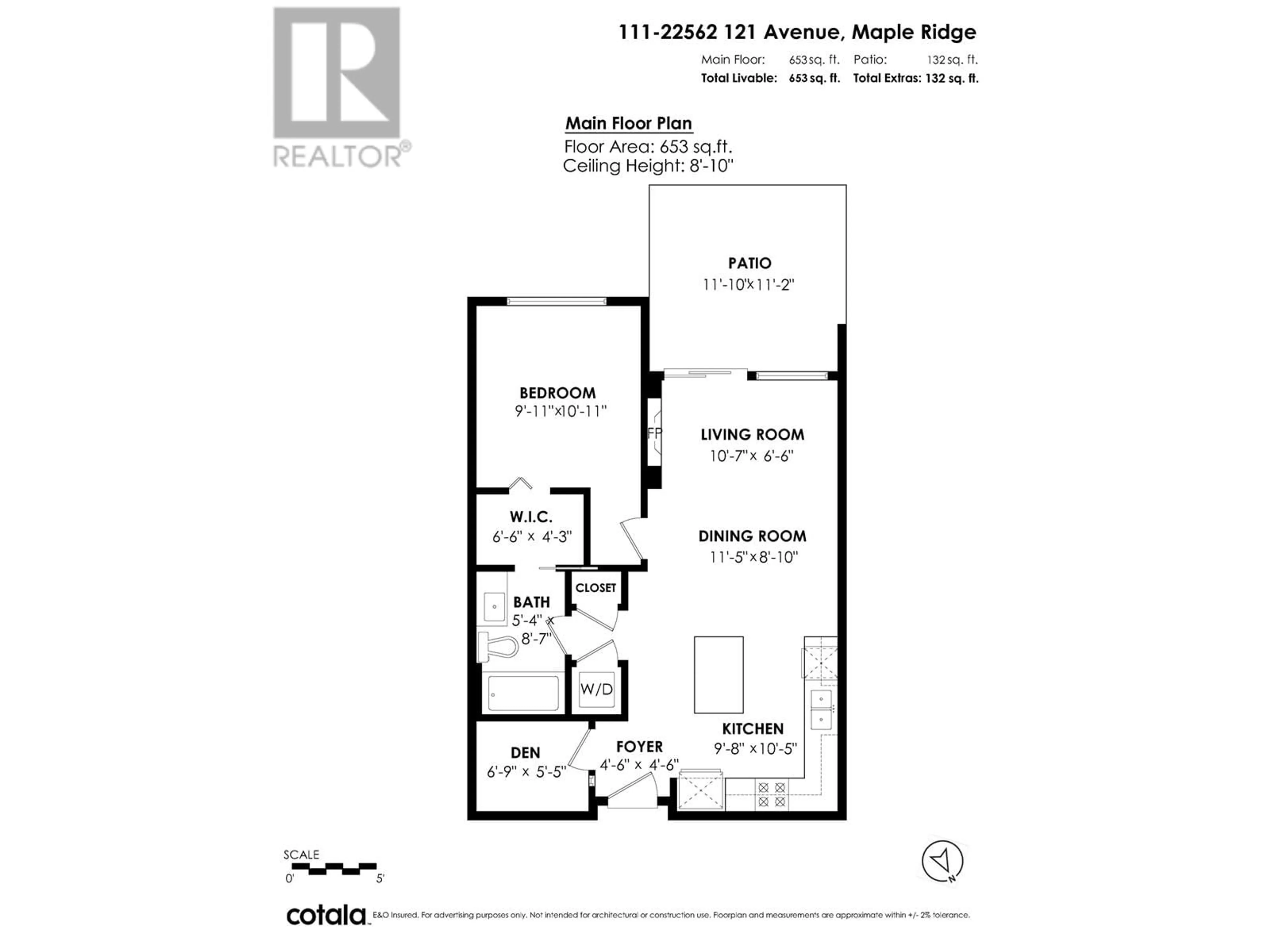 Floor plan for 111 - 22562 121 AVENUE, Maple Ridge British Columbia V2X3Y8