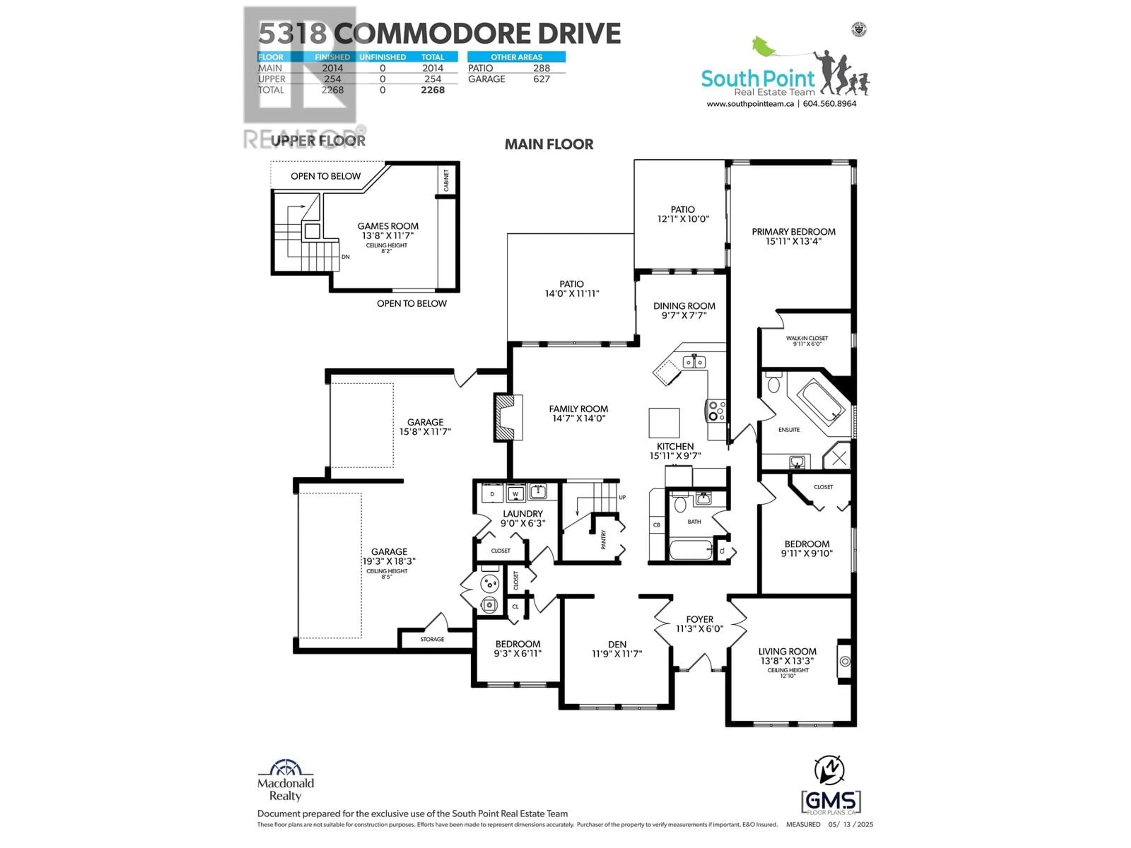 Floor plan for 5318 COMMODORE DRIVE, Delta British Columbia V4K4Z6