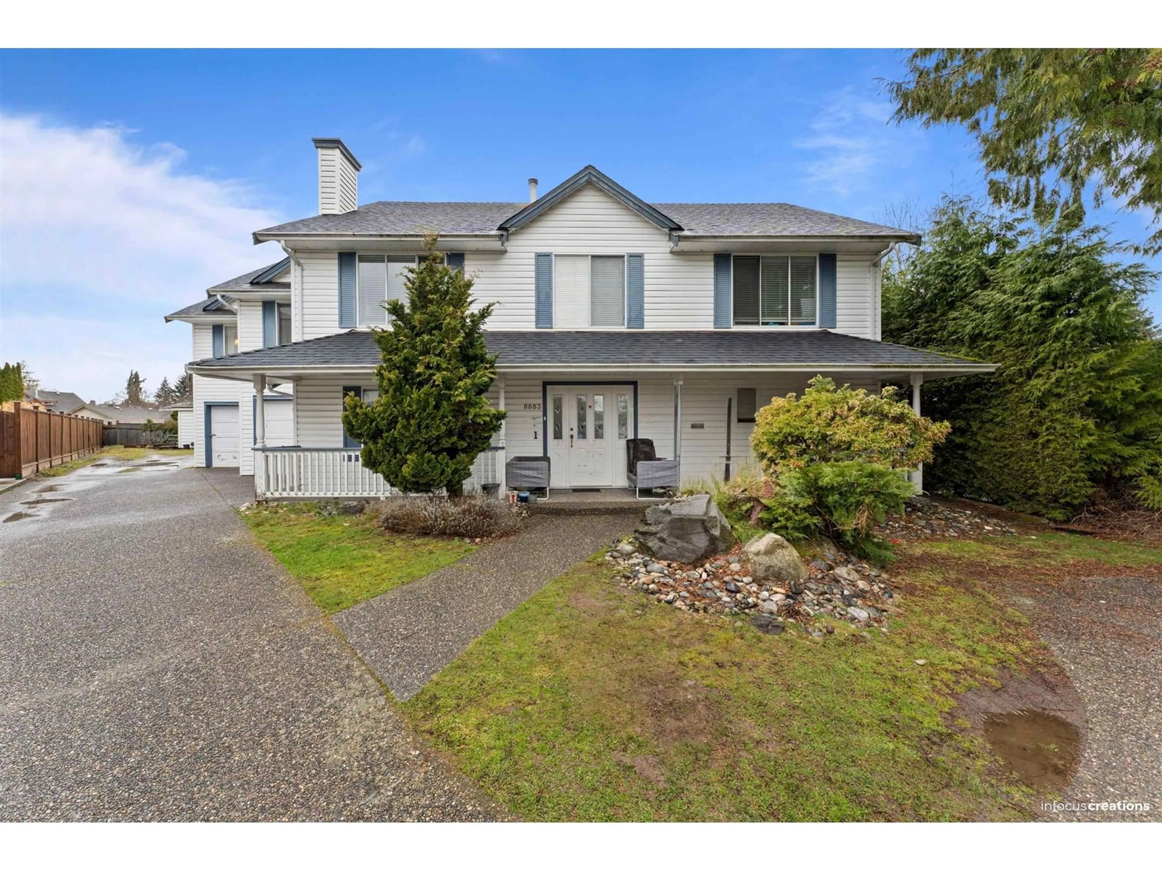 Home with vinyl exterior material, street for 8883 157, Surrey British Columbia V4N2Y8