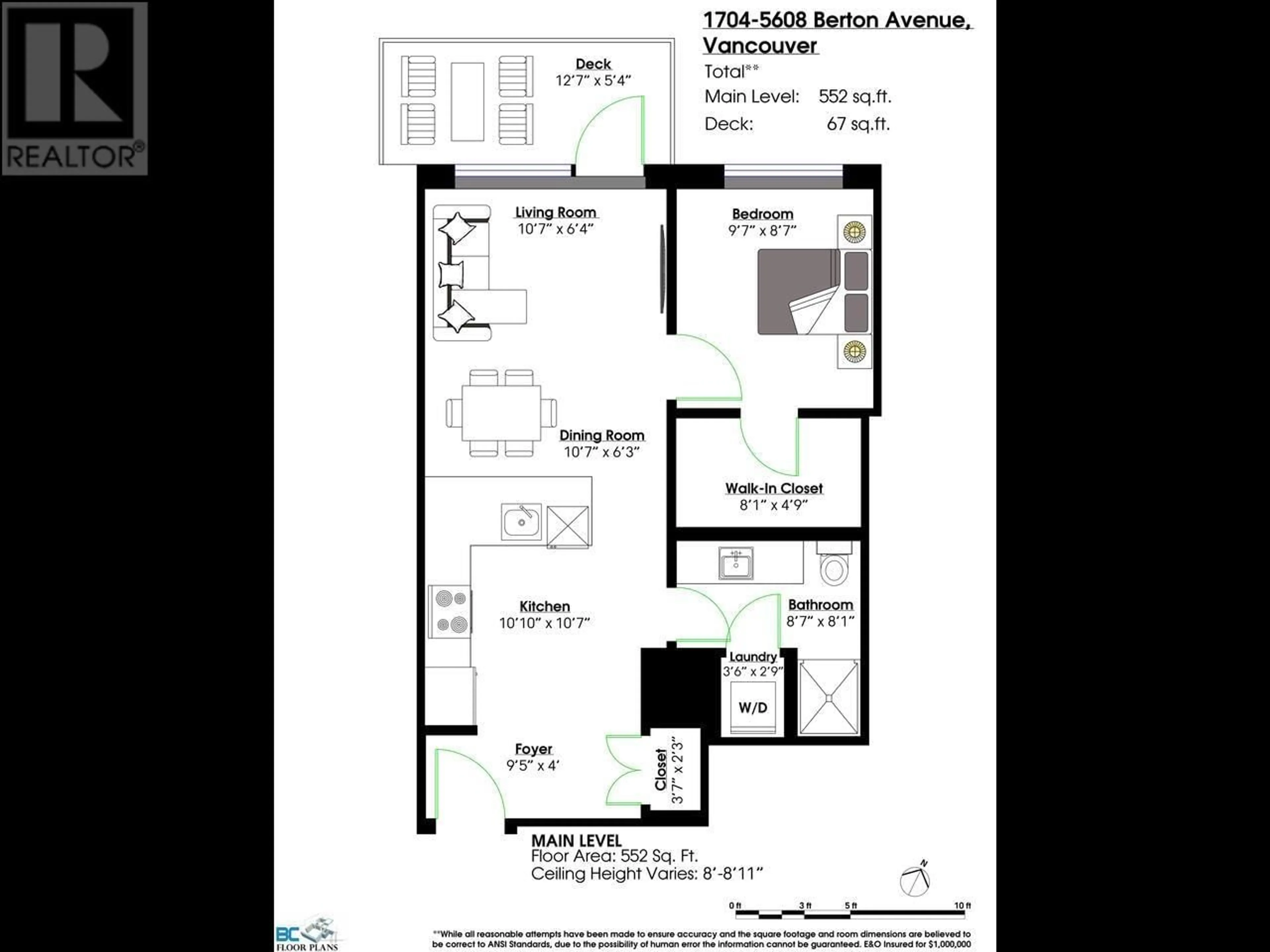 Floor plan for 1704 - 5608 BERTON AVENUE, Vancouver British Columbia V6S0M6