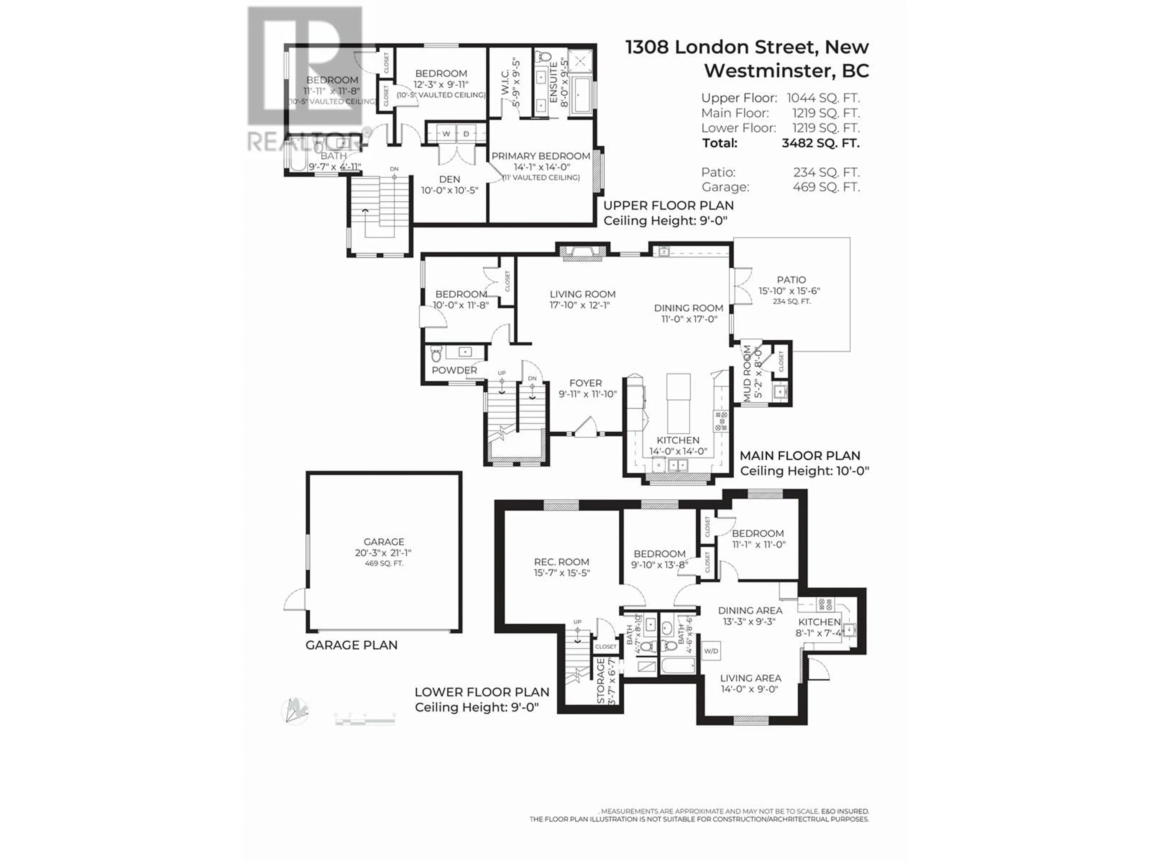 Floor plan for 1308 LONDON STREET, New Westminster British Columbia V3M4N5
