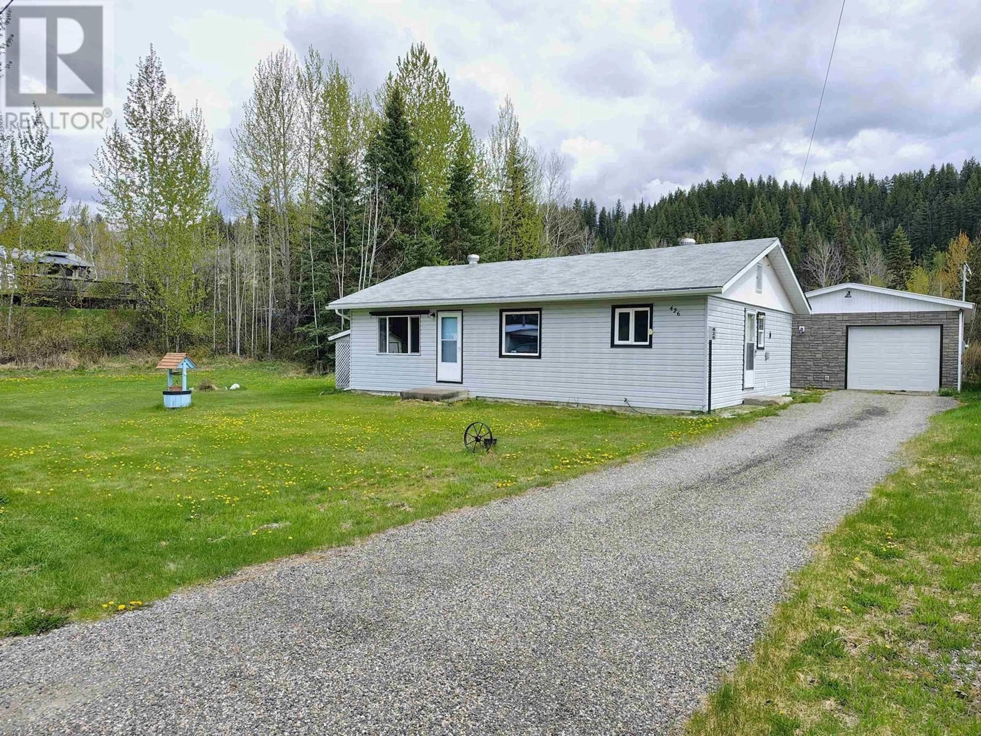 A pic from outside/outdoor area/front of a property/back of a property/a pic from drone, street for 426 MCKELVIE ROAD, Hixon British Columbia V0K1S1