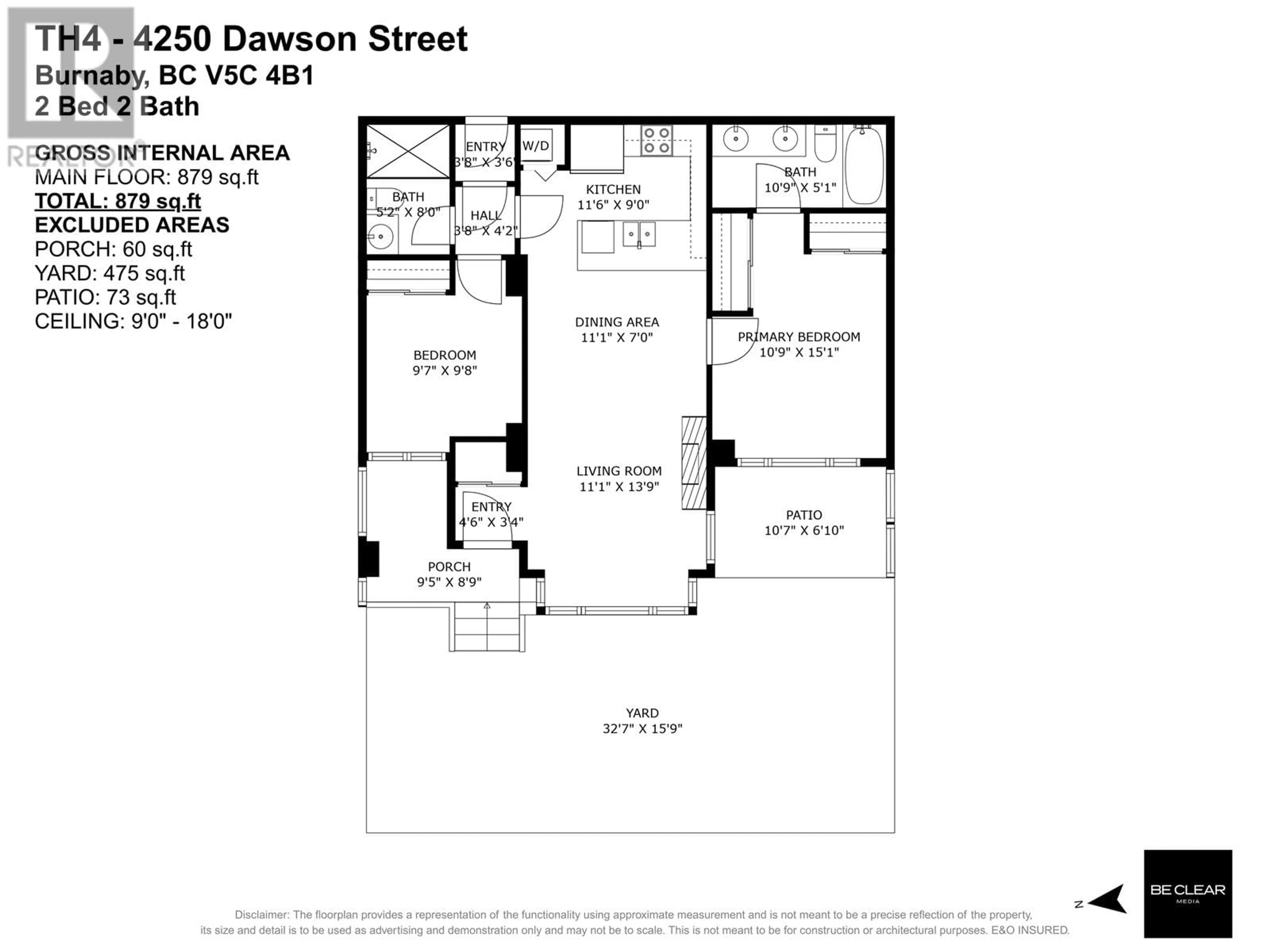 Floor plan for TH4 - 4250 DAWSON STREET, Burnaby British Columbia V5C4B1