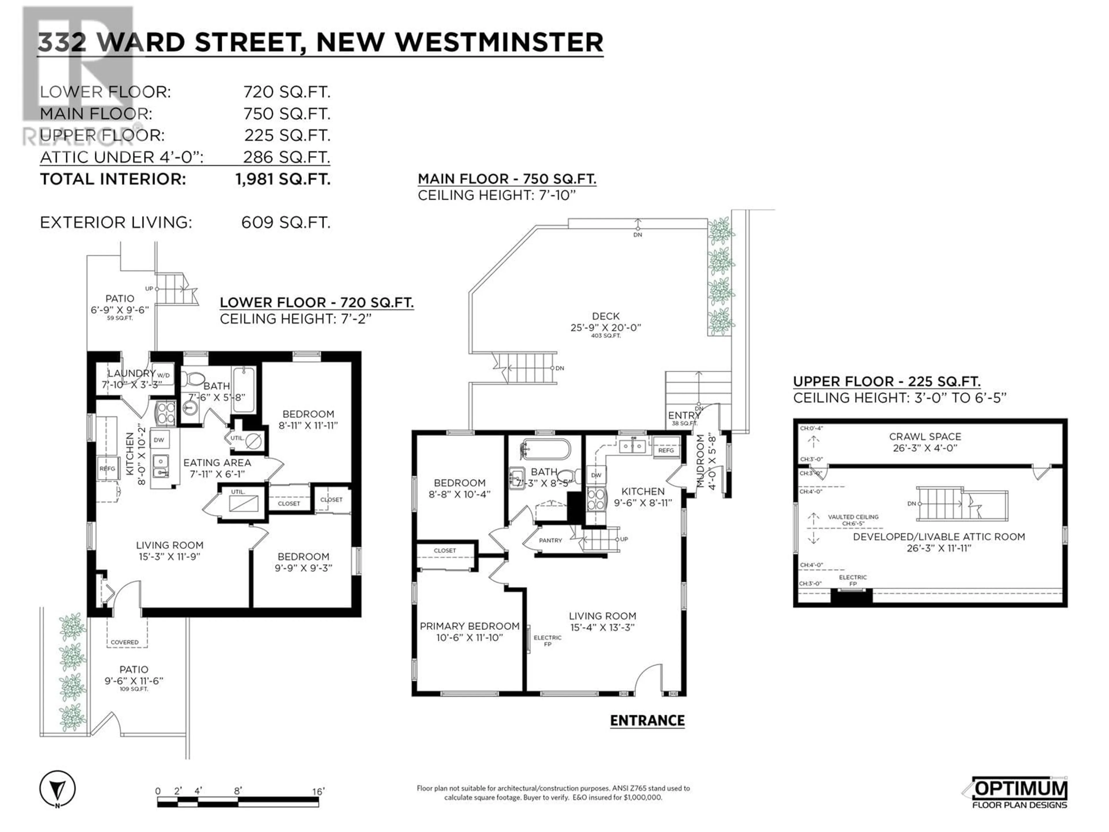Floor plan for 332 WARD STREET, New Westminster British Columbia V3L3N8