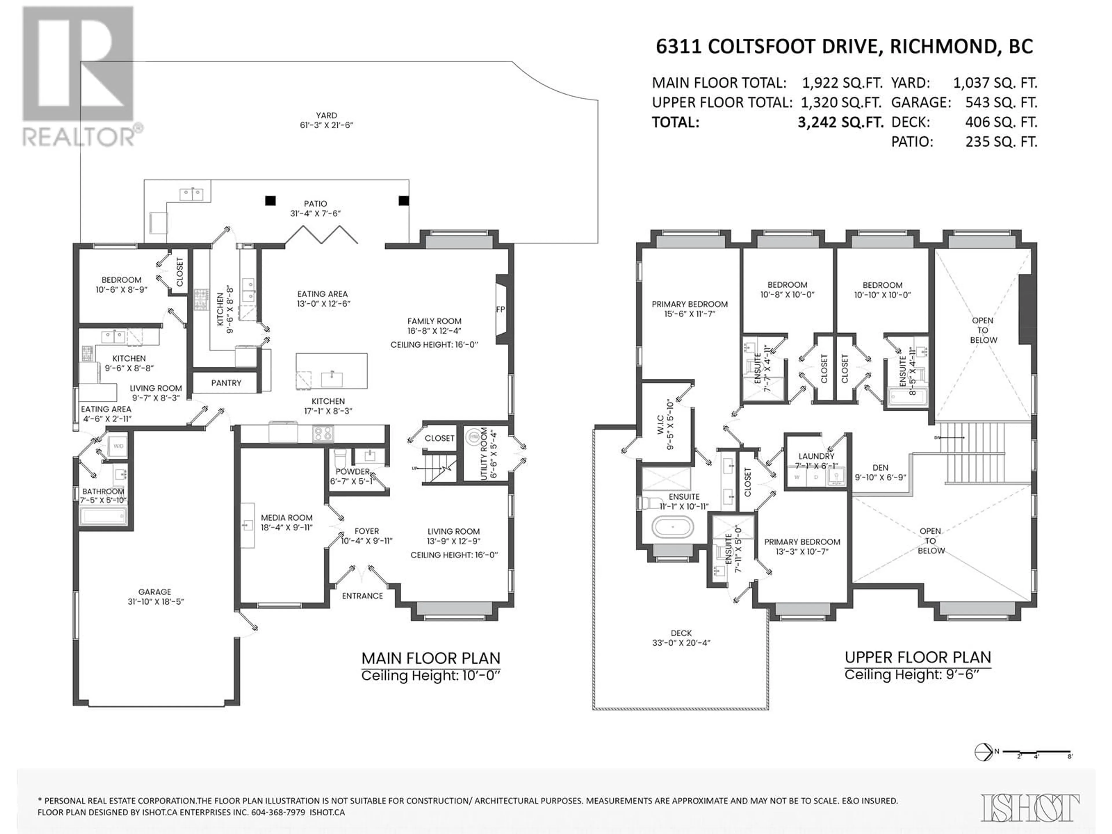 Floor plan for 6311 COLTSFOOT DRIVE, Richmond British Columbia V7C2J5