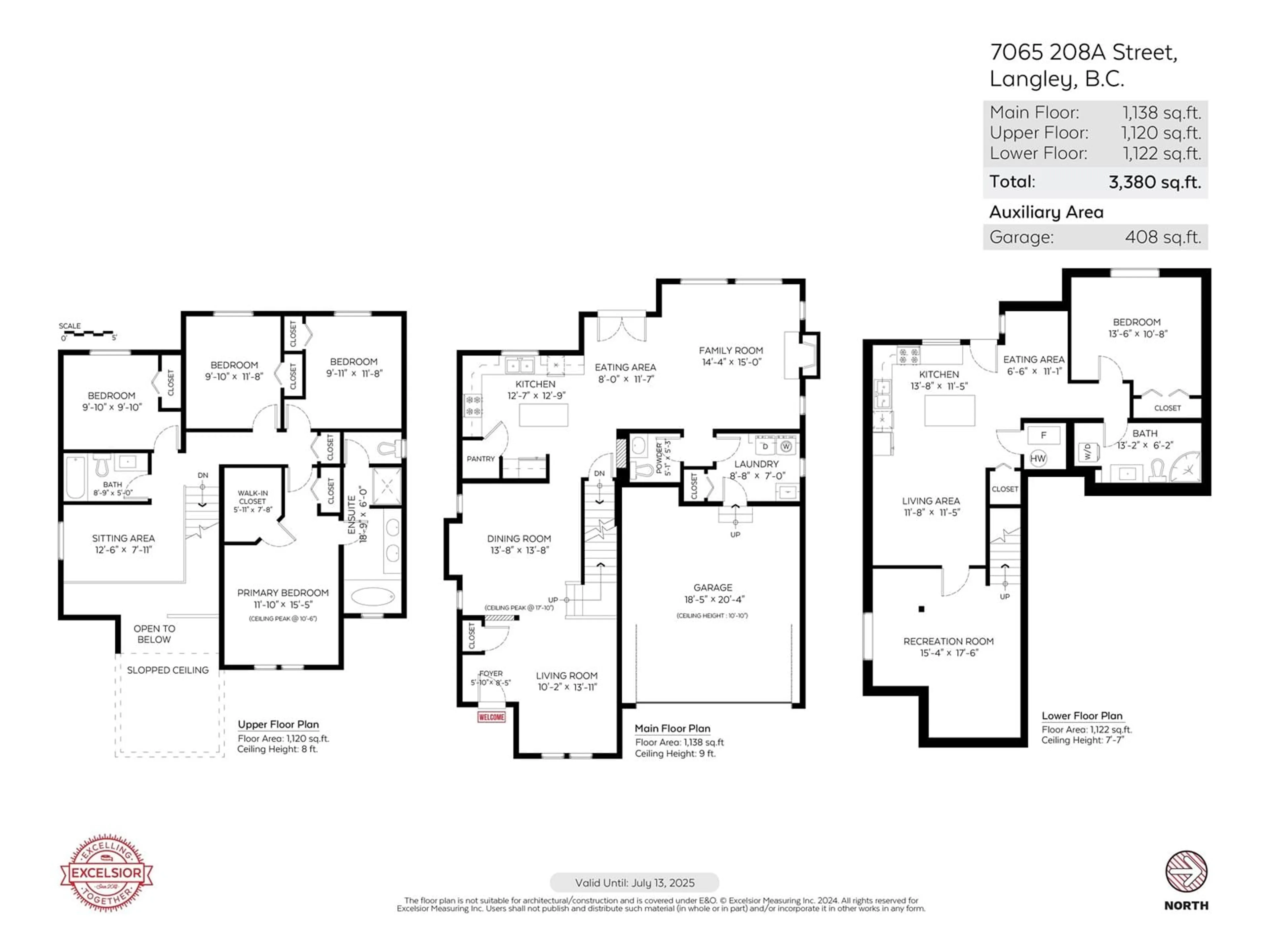 Floor plan for 7065 208A, Langley British Columbia V2Y0J2