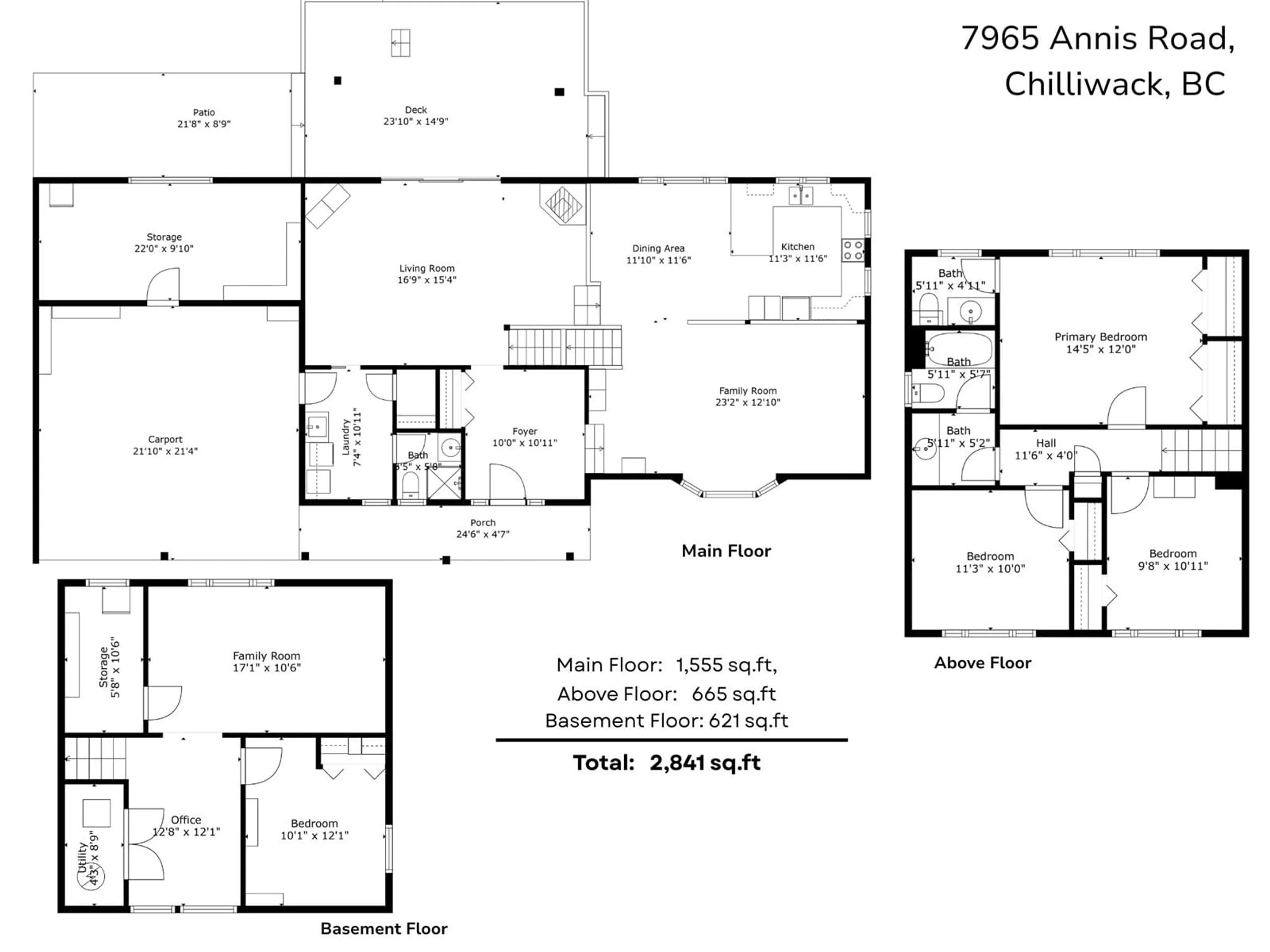 Floor plan for 7965 ANNIS ROAD, Chilliwack British Columbia V2P6H3