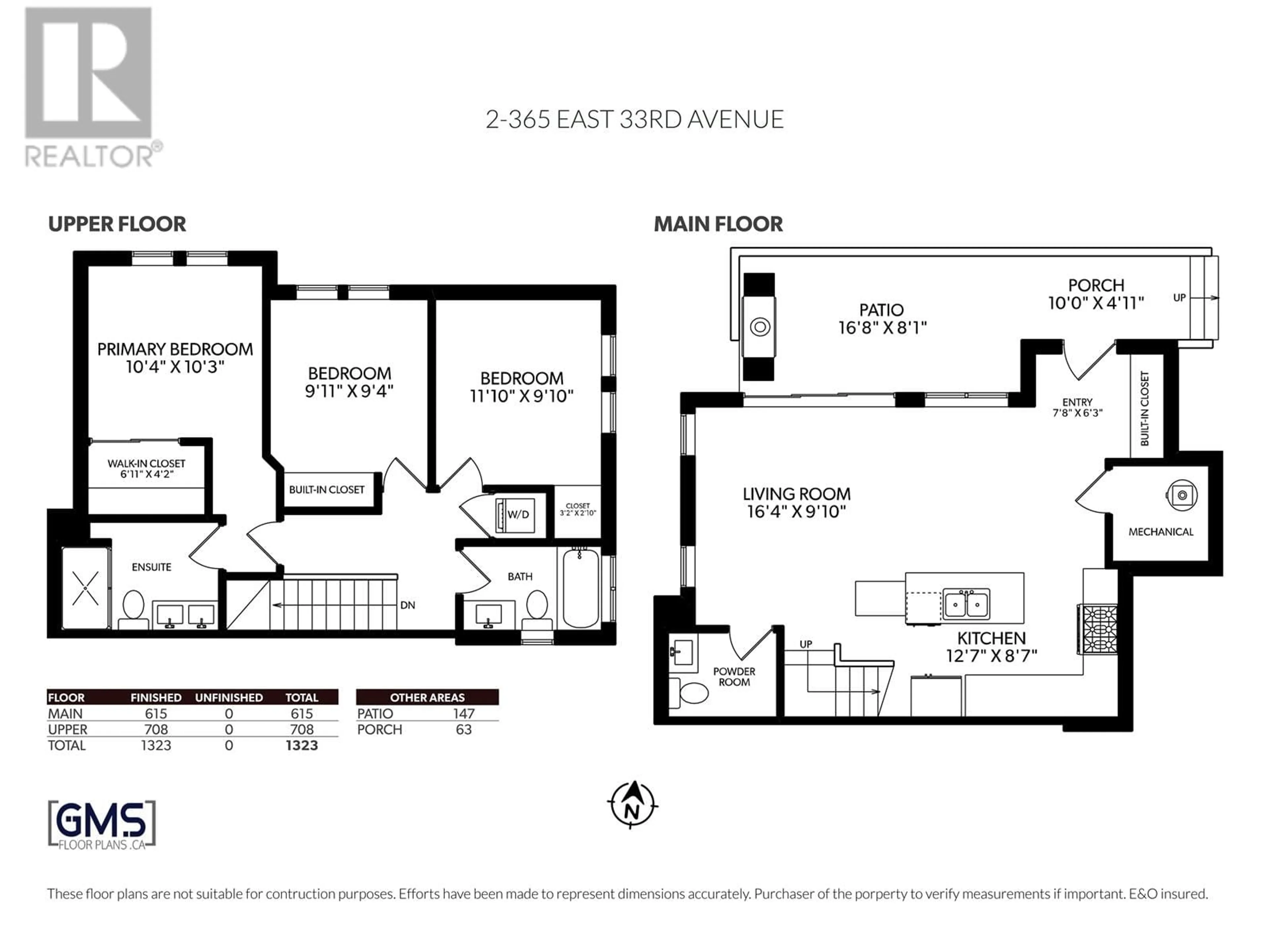 Floor plan for 2 - 365 33RD AVENUE, Vancouver British Columbia V5V2Z8