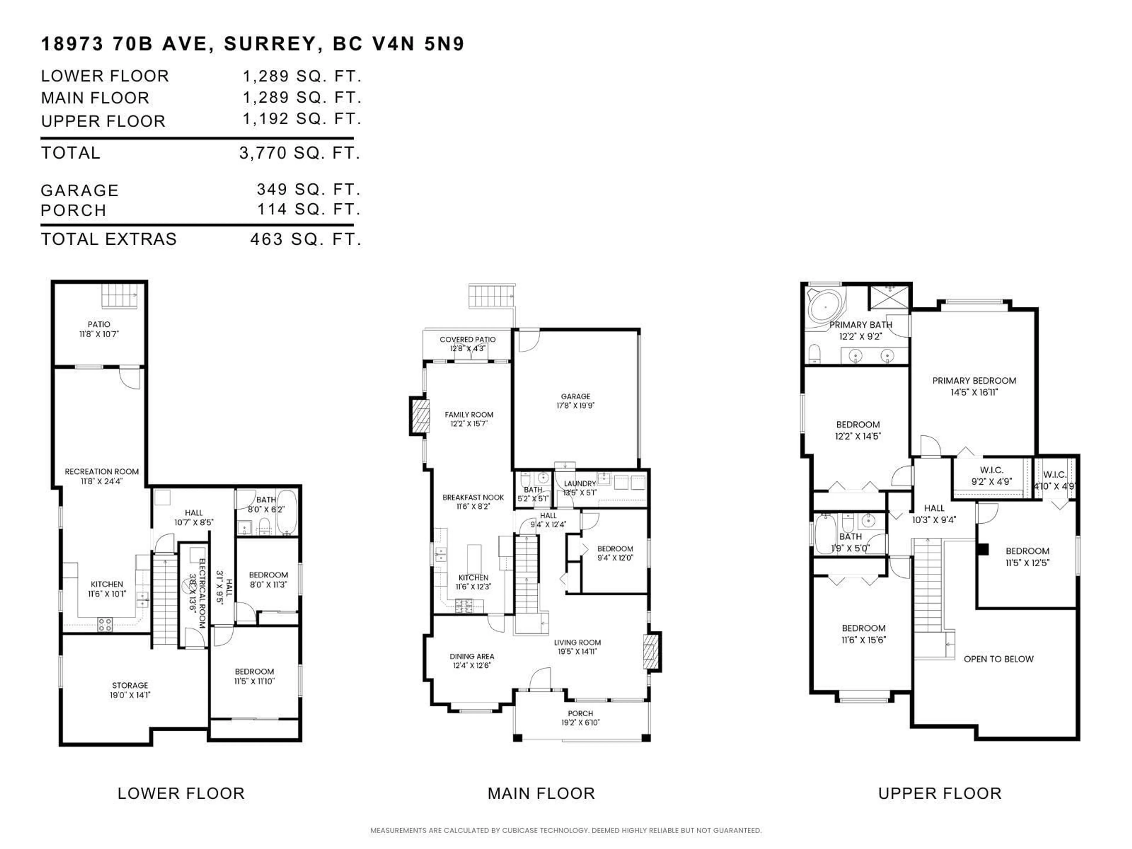 Floor plan for 18973 70B, Surrey British Columbia V4N5N9