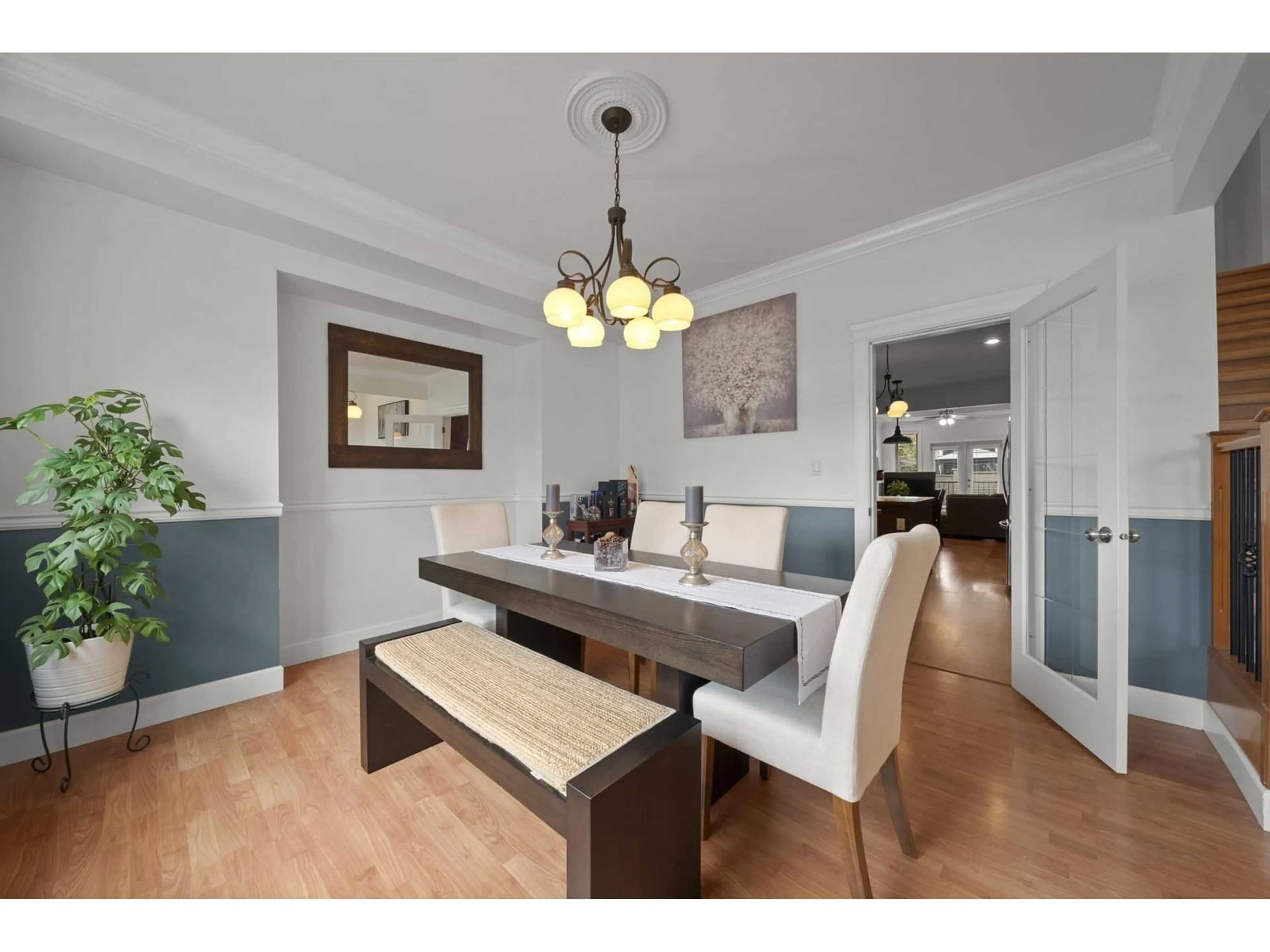 Dining room, wood/laminate floor for 18973 70B, Surrey British Columbia V4N5N9