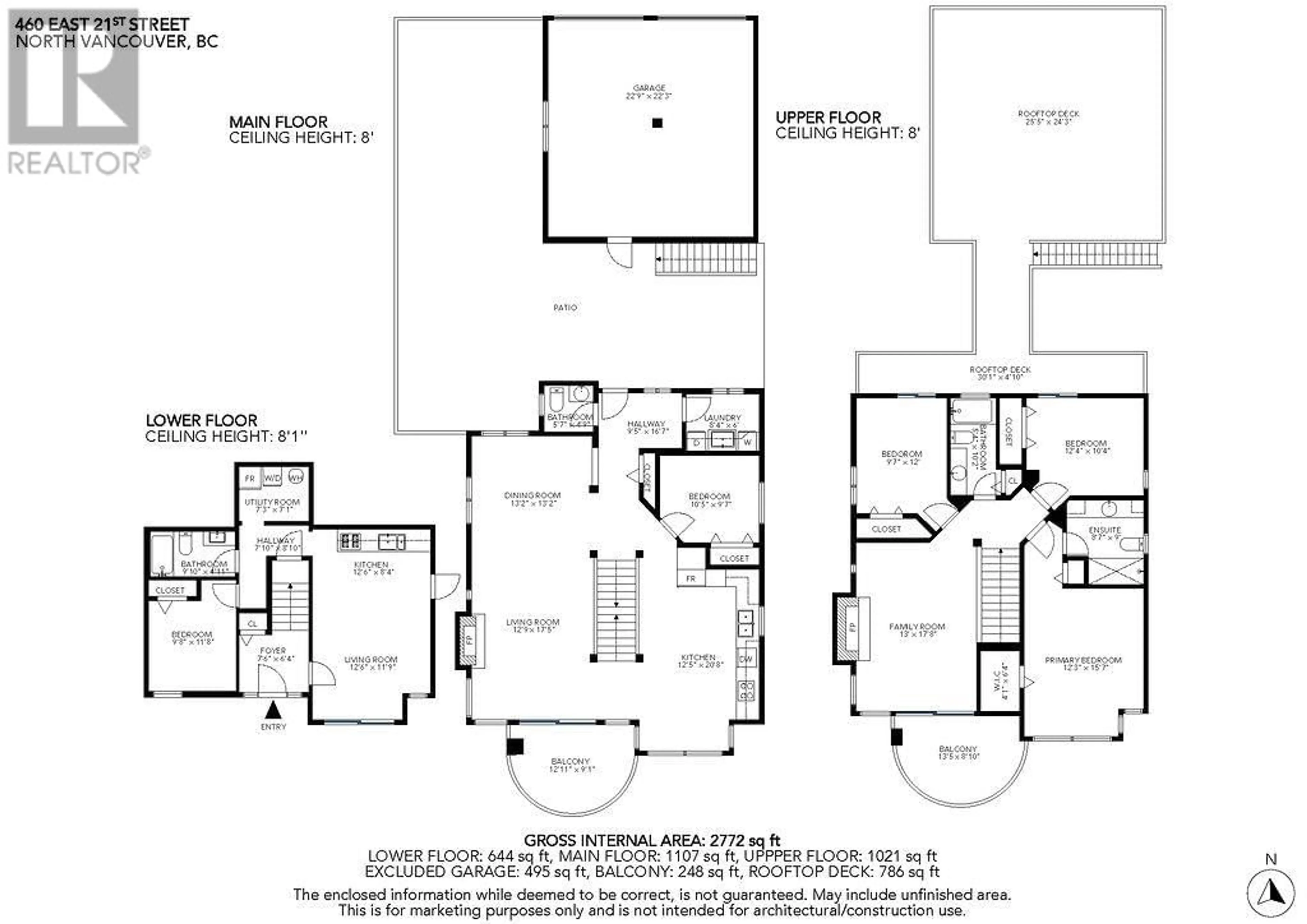 Floor plan for 460 21ST STREET, North Vancouver British Columbia V7L3C2