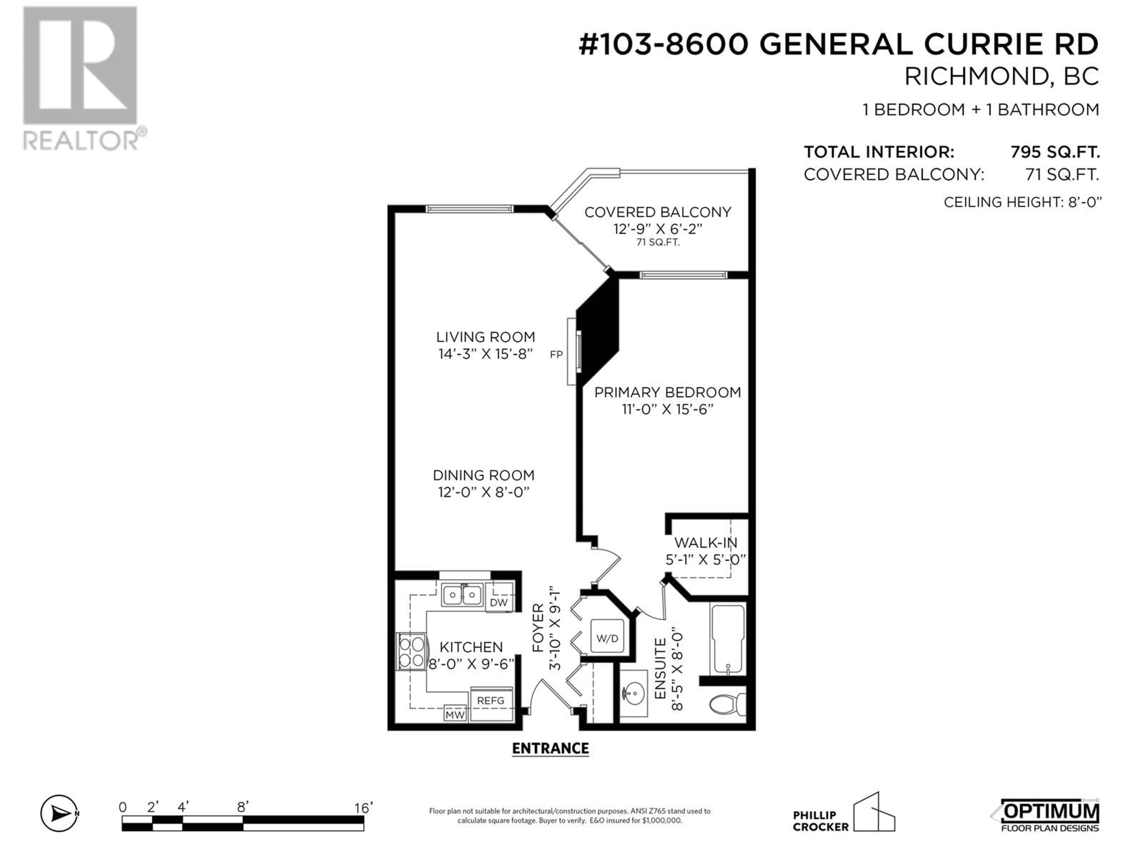 Floor plan for 103 - 8600 GENERAL CURRIE ROAD, Richmond British Columbia V6Y3V6