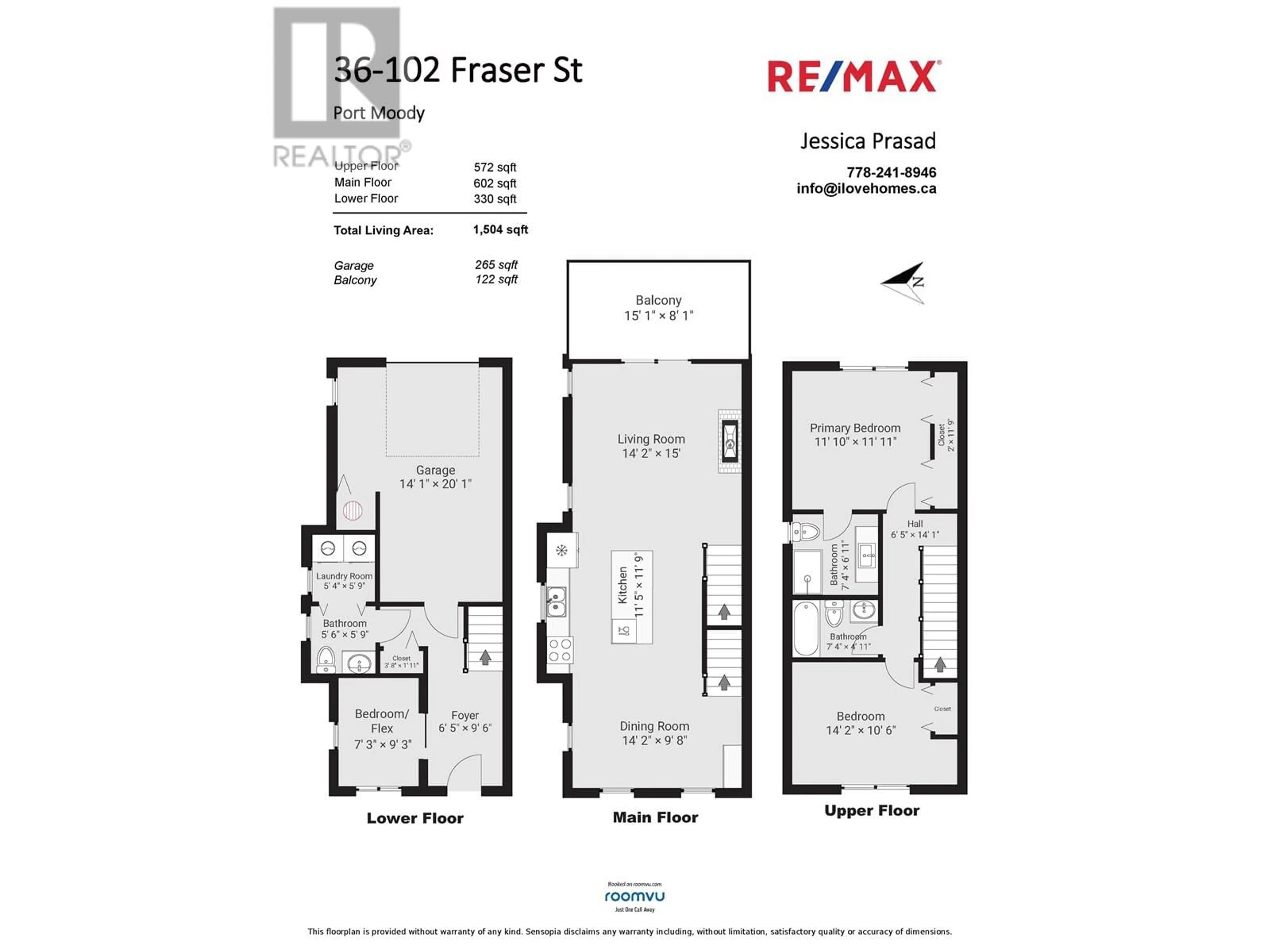 Floor plan for 36 - 102 FRASER STREET, Port Moody British Columbia V3H0C7