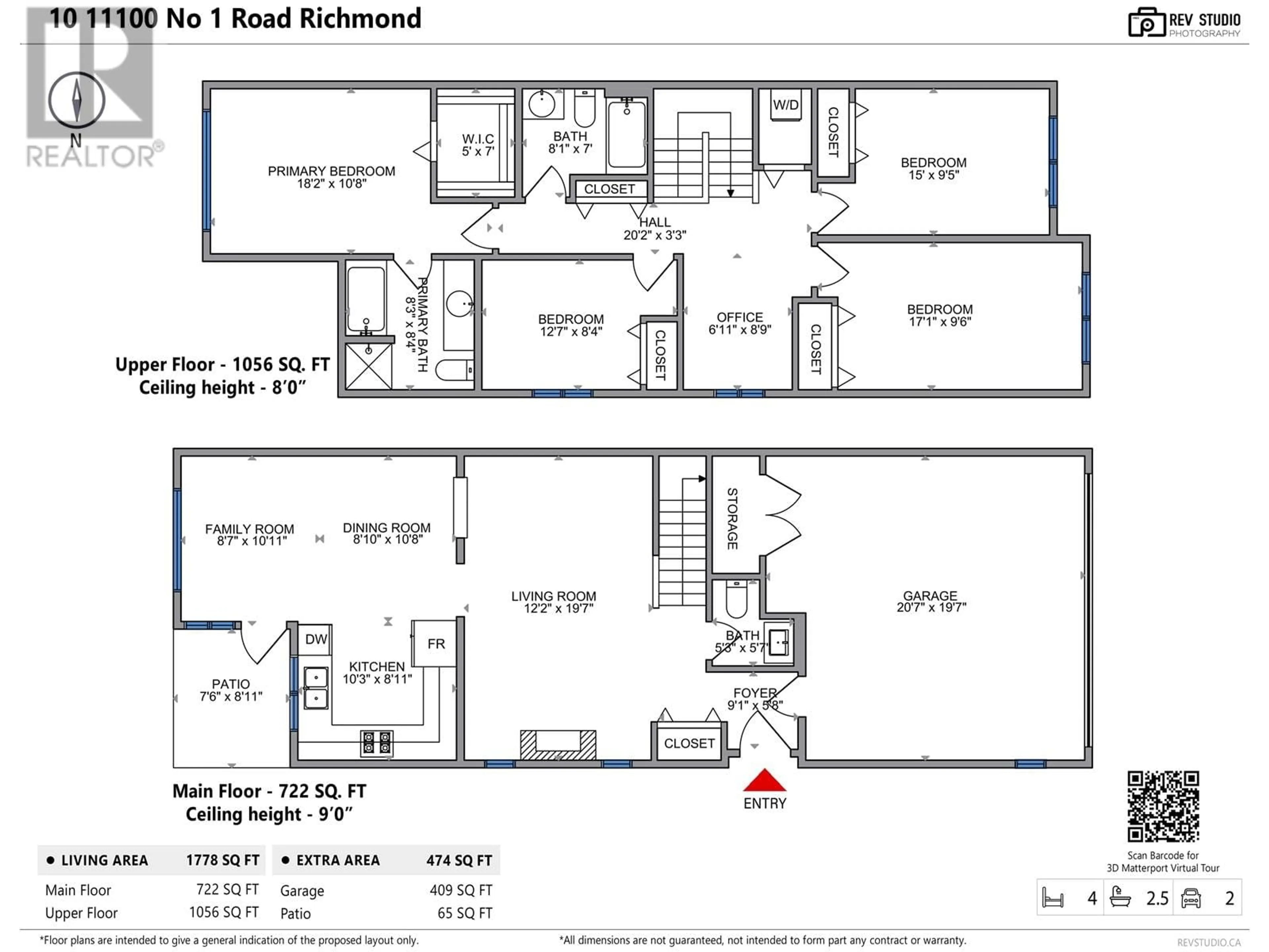 Floor plan for 10 - 11100 NO. 1 ROAD, Richmond British Columbia V7E1S5