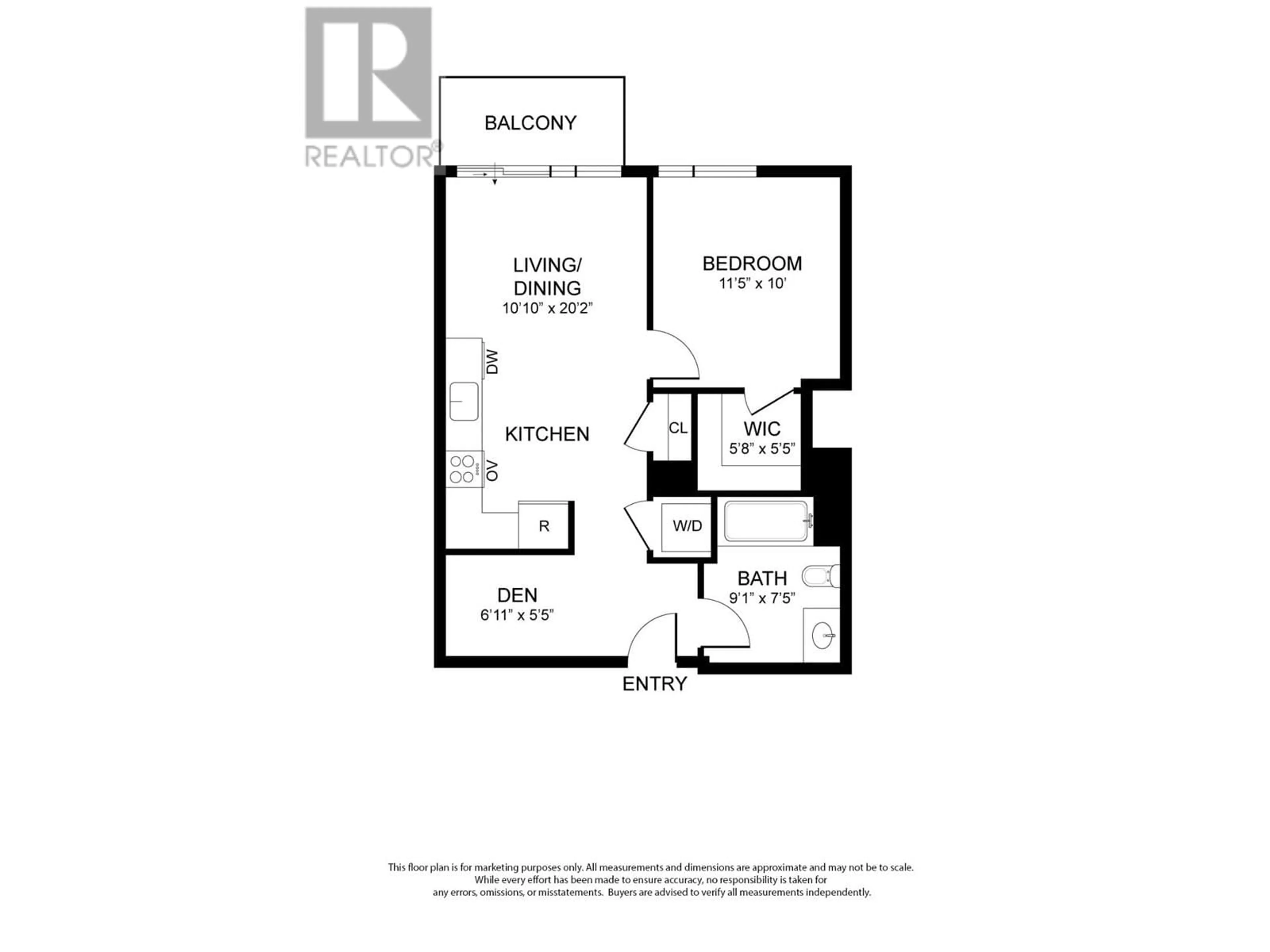 Floor plan for 208 - 200 NELSON'S CRESCENT, New Westminster British Columbia V3L0H4