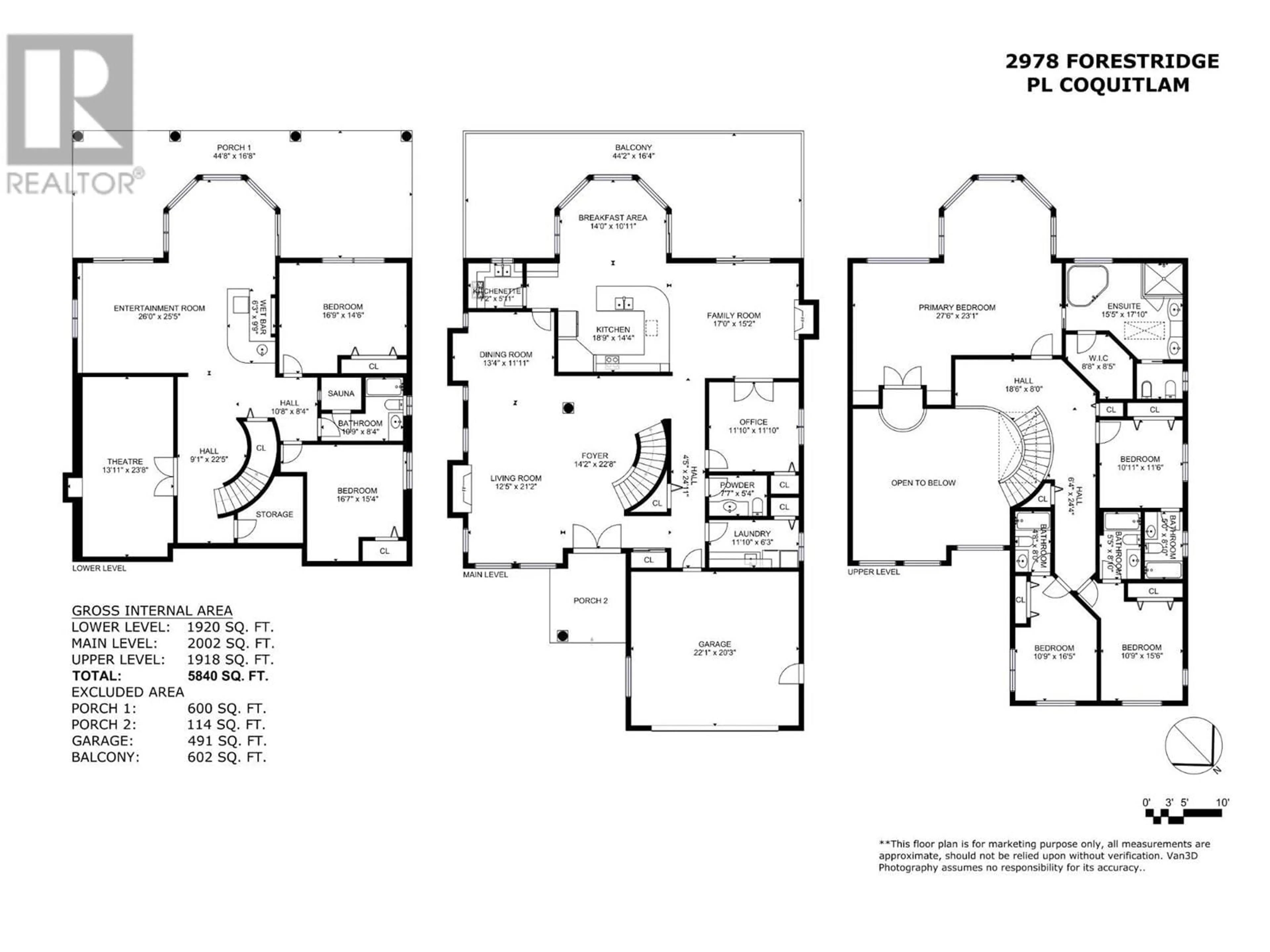 Floor plan for 2978 FORESTRIDGE PLACE, Coquitlam British Columbia V3E3M6