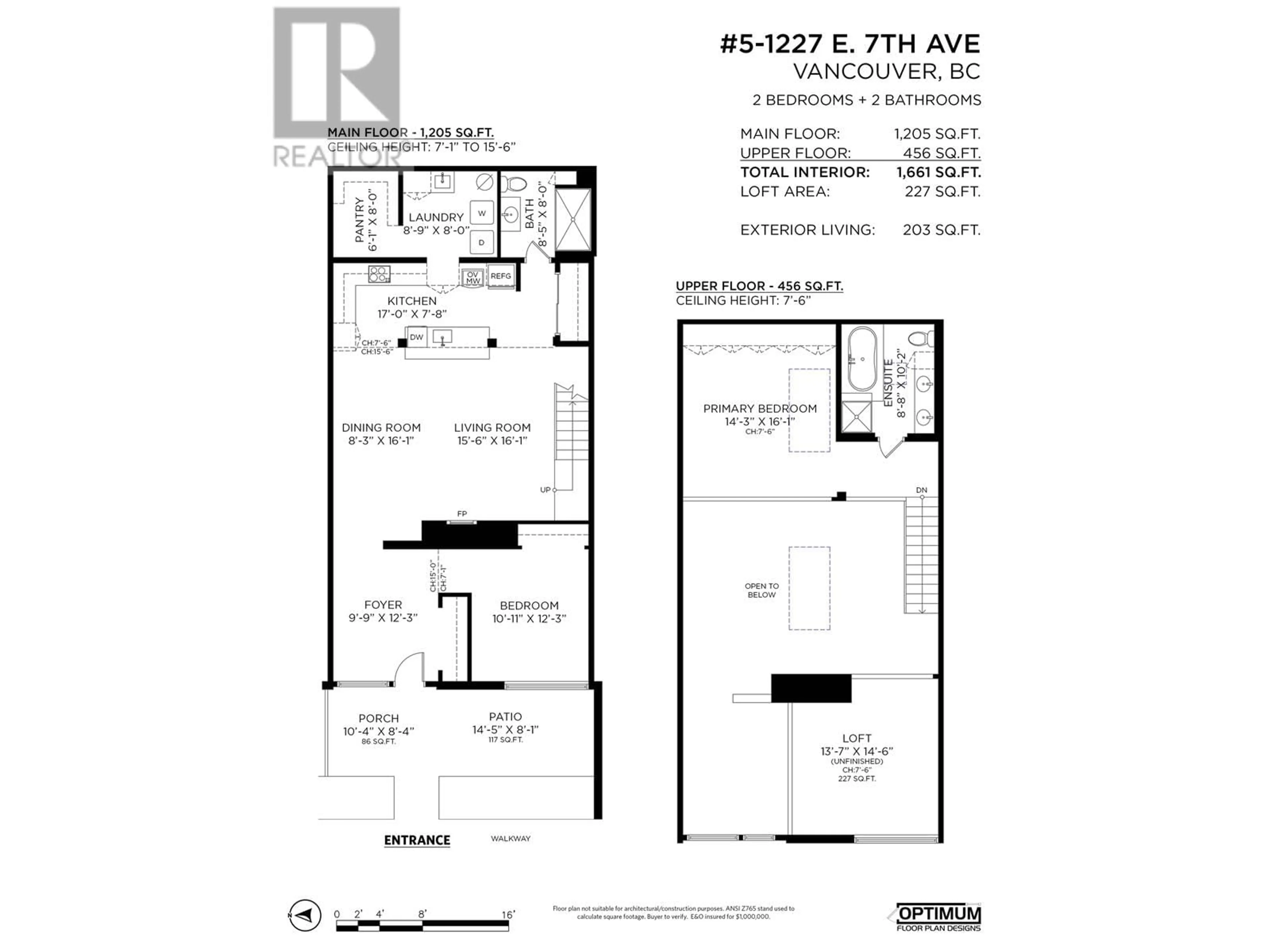 Floor plan for 5 - 1227 7TH AVENUE, Vancouver British Columbia V5T1R1