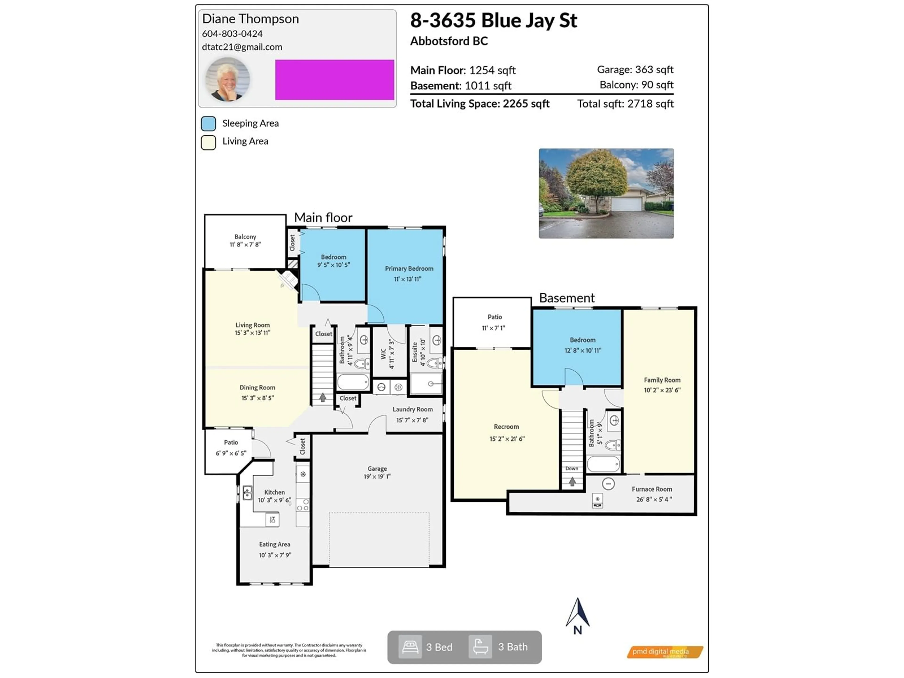 Floor plan for 8 - 3635 BLUE JAY, Abbotsford British Columbia V2T6T3