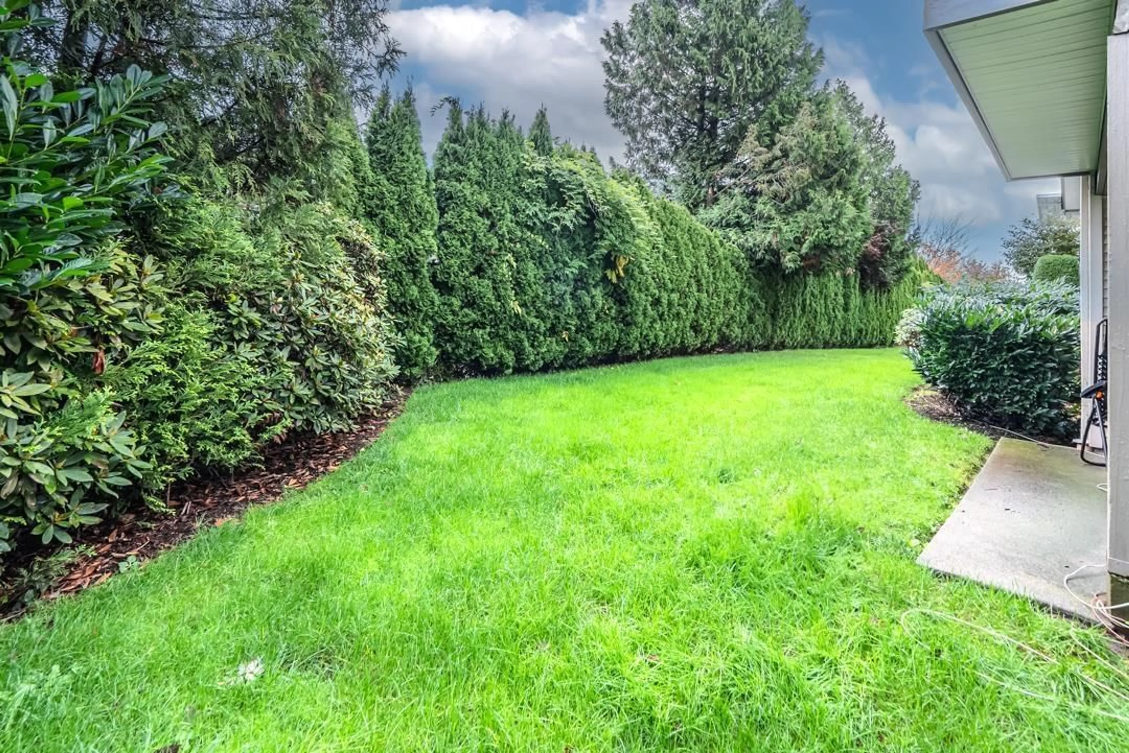 Patio, forest/trees view for 8 - 3635 BLUE JAY, Abbotsford British Columbia V2T6T3