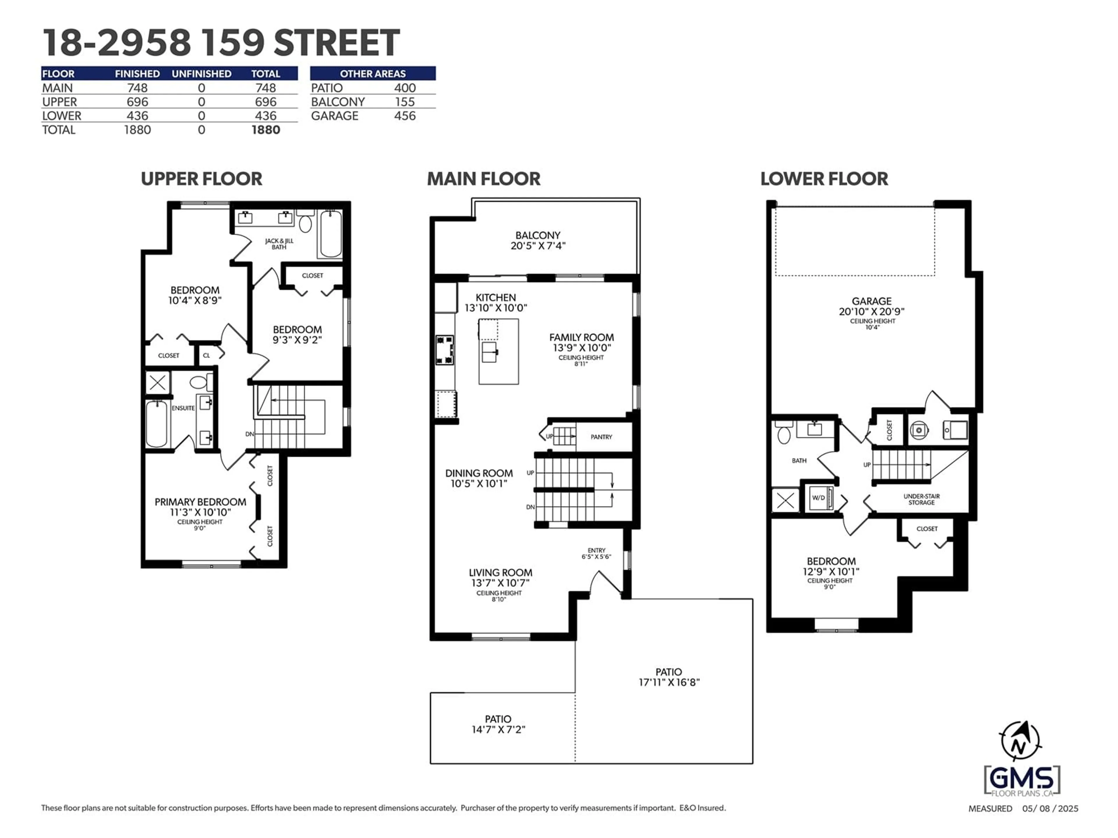 Floor plan for 18 - 2958 159, Surrey British Columbia V3Z0R1