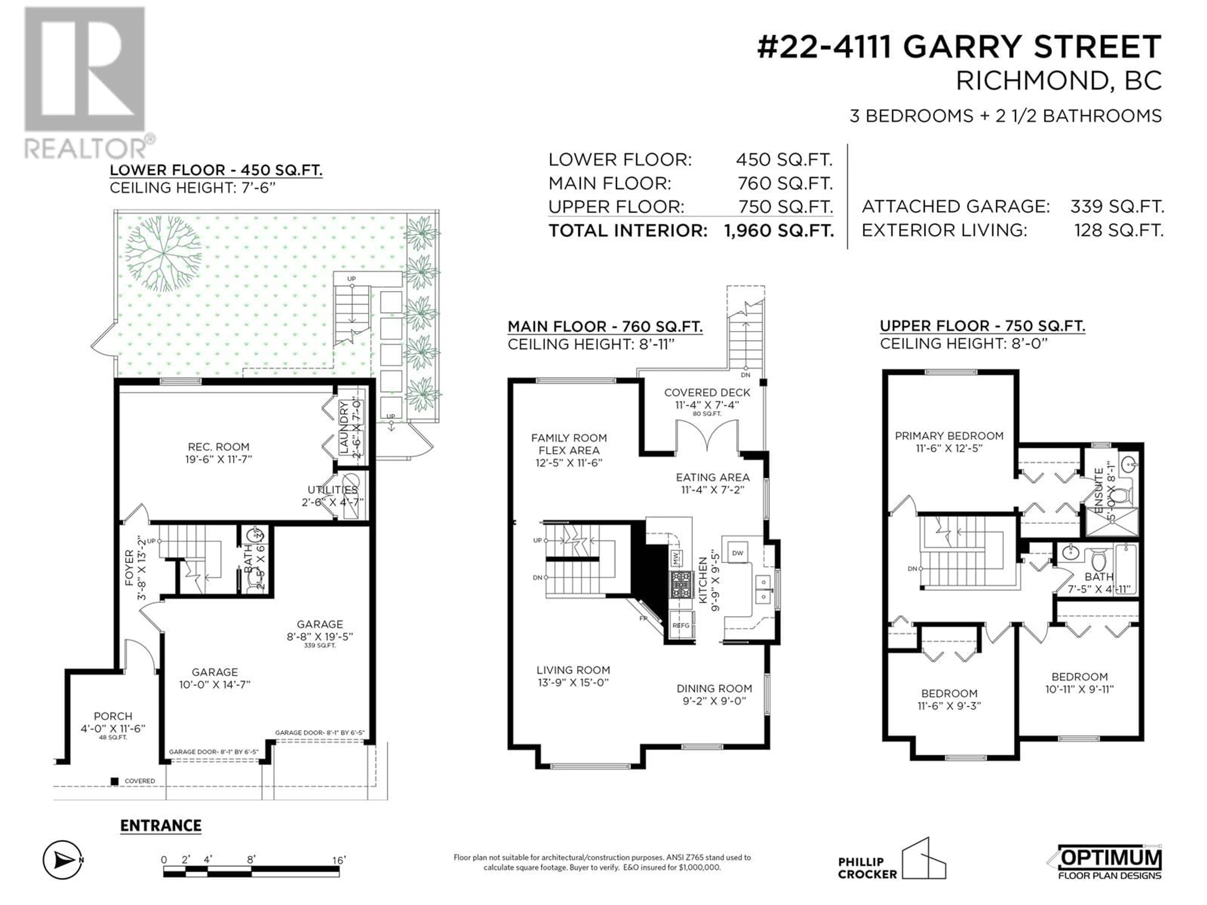 Floor plan for 22 - 4111 GARRY STREET, Richmond British Columbia V7E2T9