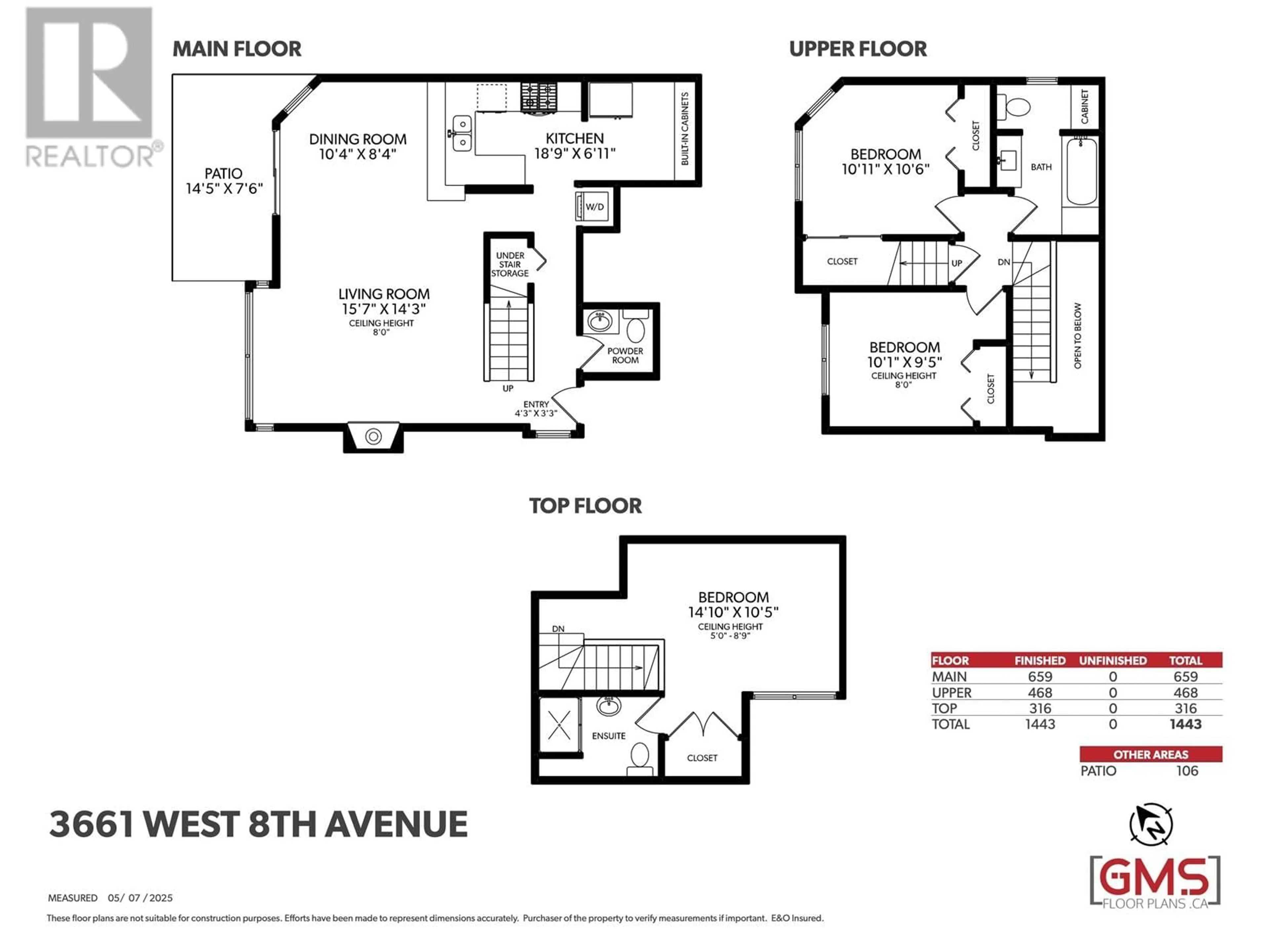 Floor plan for 3661 8TH AVENUE, Vancouver British Columbia V6R1Y9