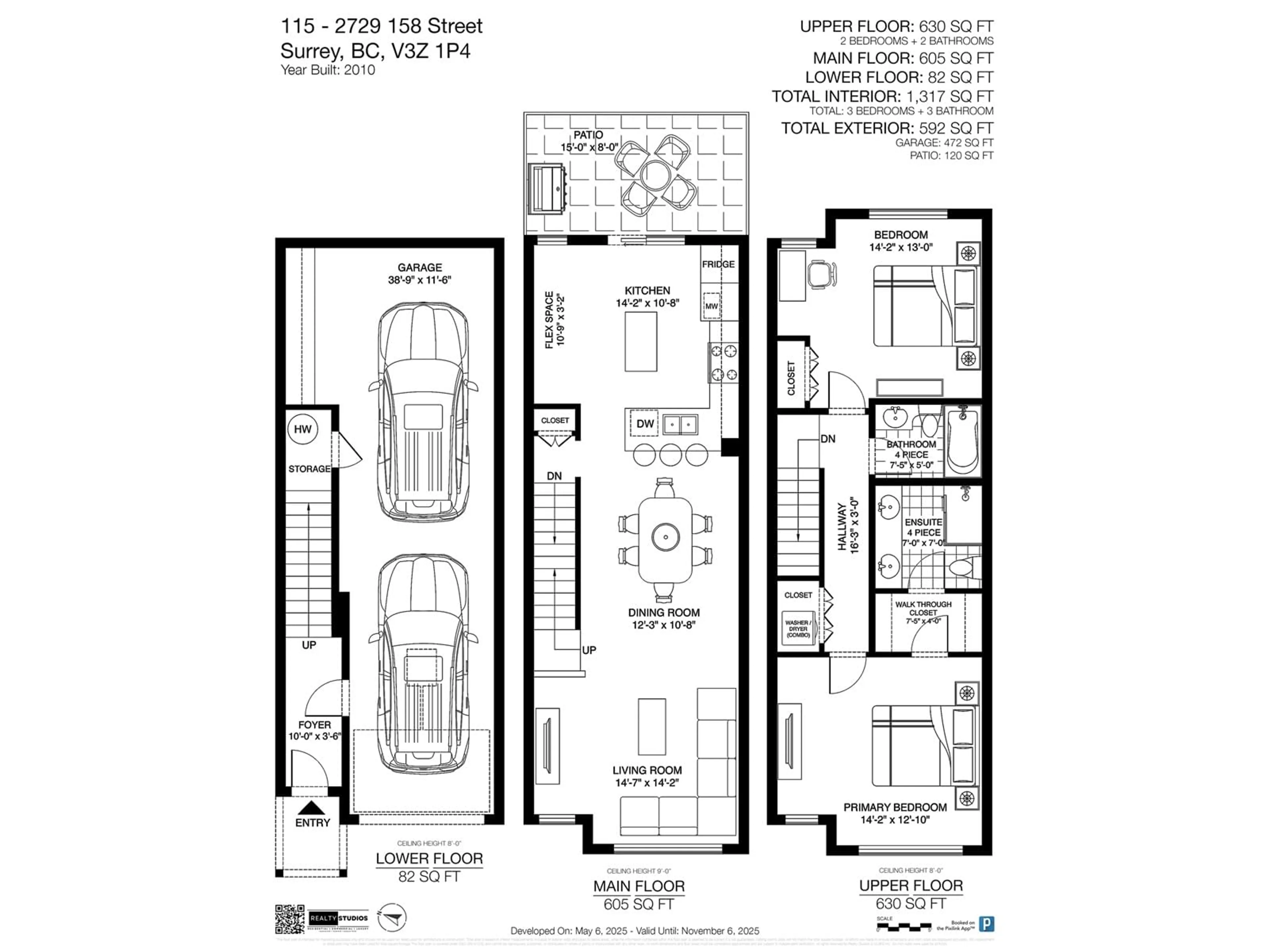 Floor plan for 115 - 2729 158, Surrey British Columbia V3Z1P4