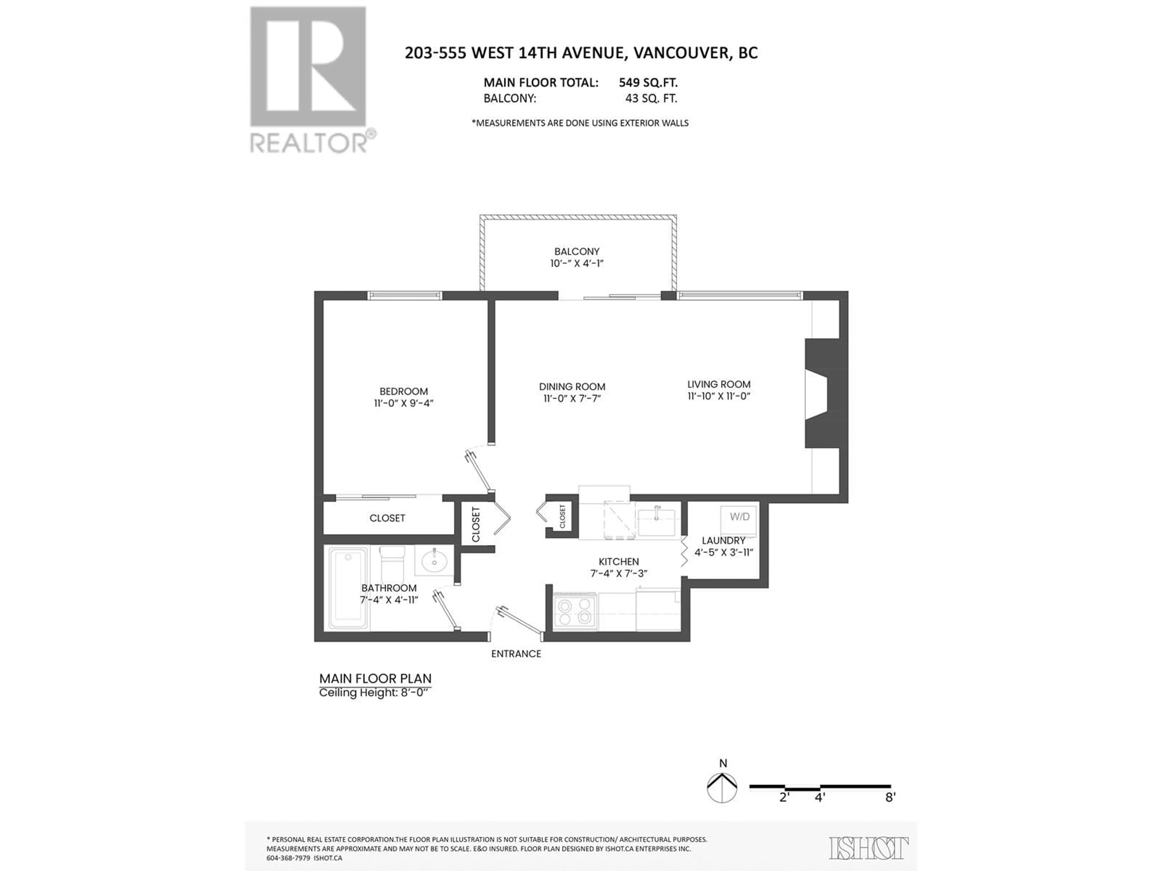 Floor plan for 203 - 555 14TH AVENUE, Vancouver British Columbia V5Z4G8