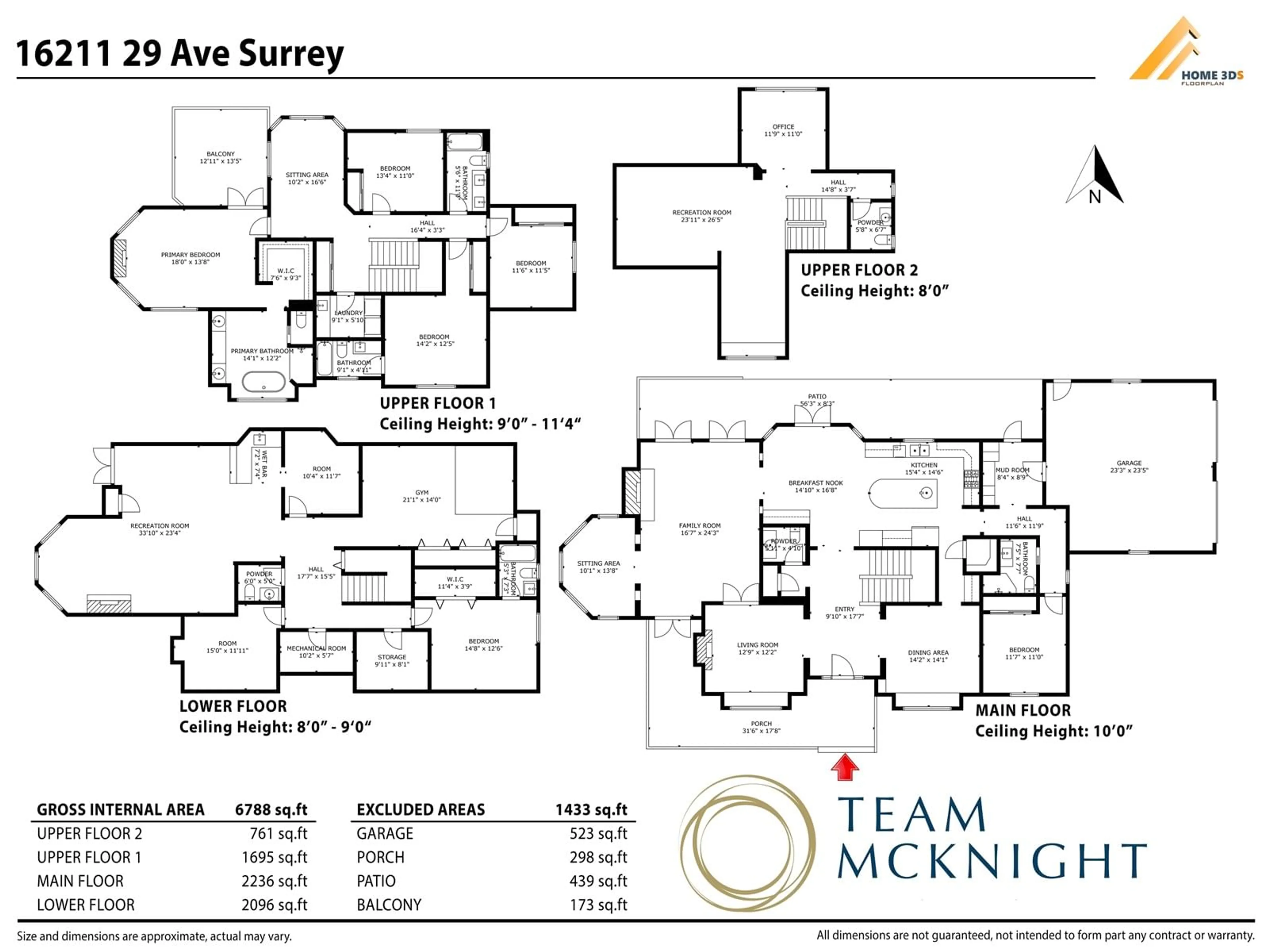 Floor plan for 16211 29, Surrey British Columbia V3Z9X4