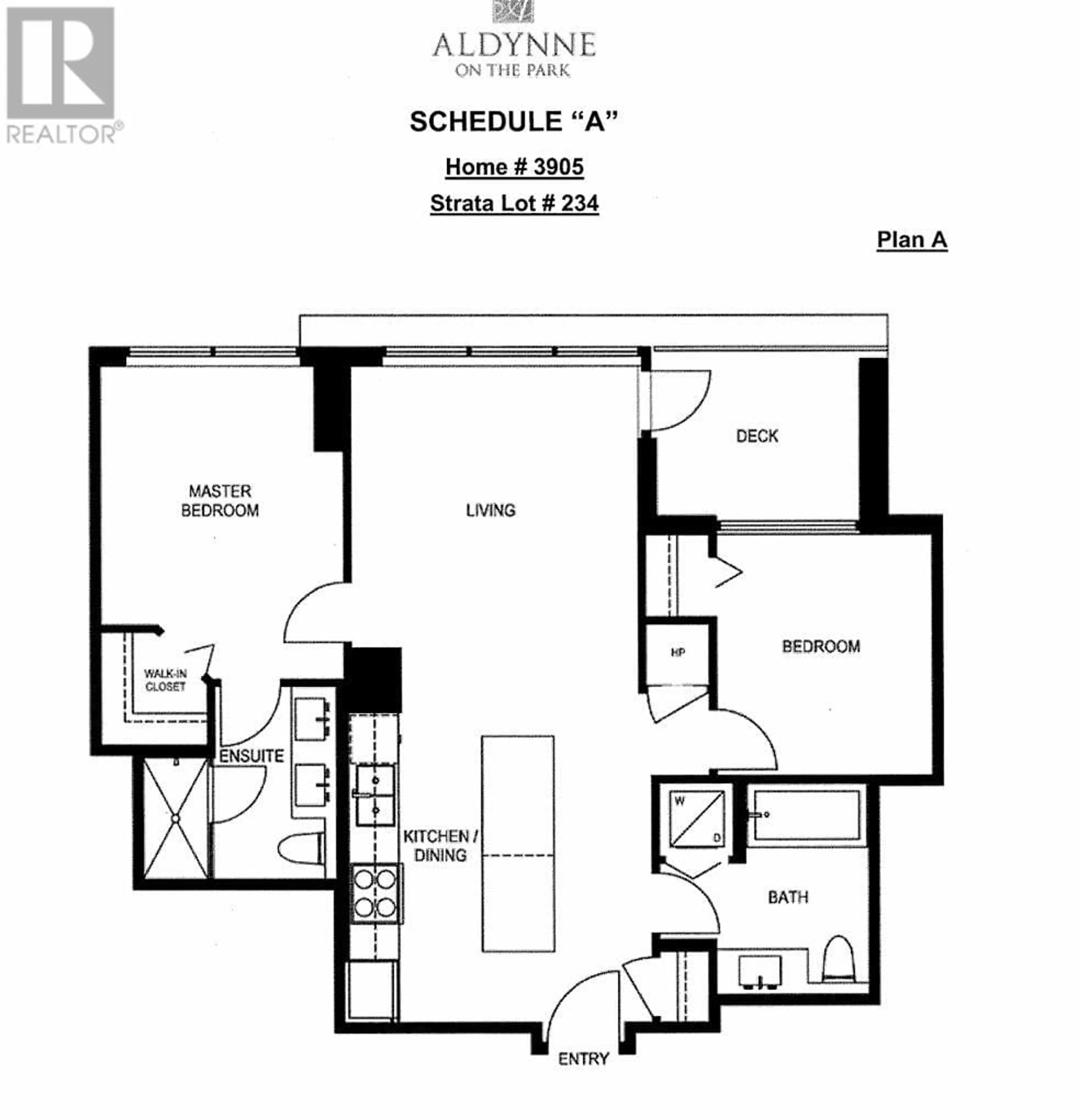 Floor plan for 3905 - 5883 BARKER AVENUE, Burnaby British Columbia V5H0G4