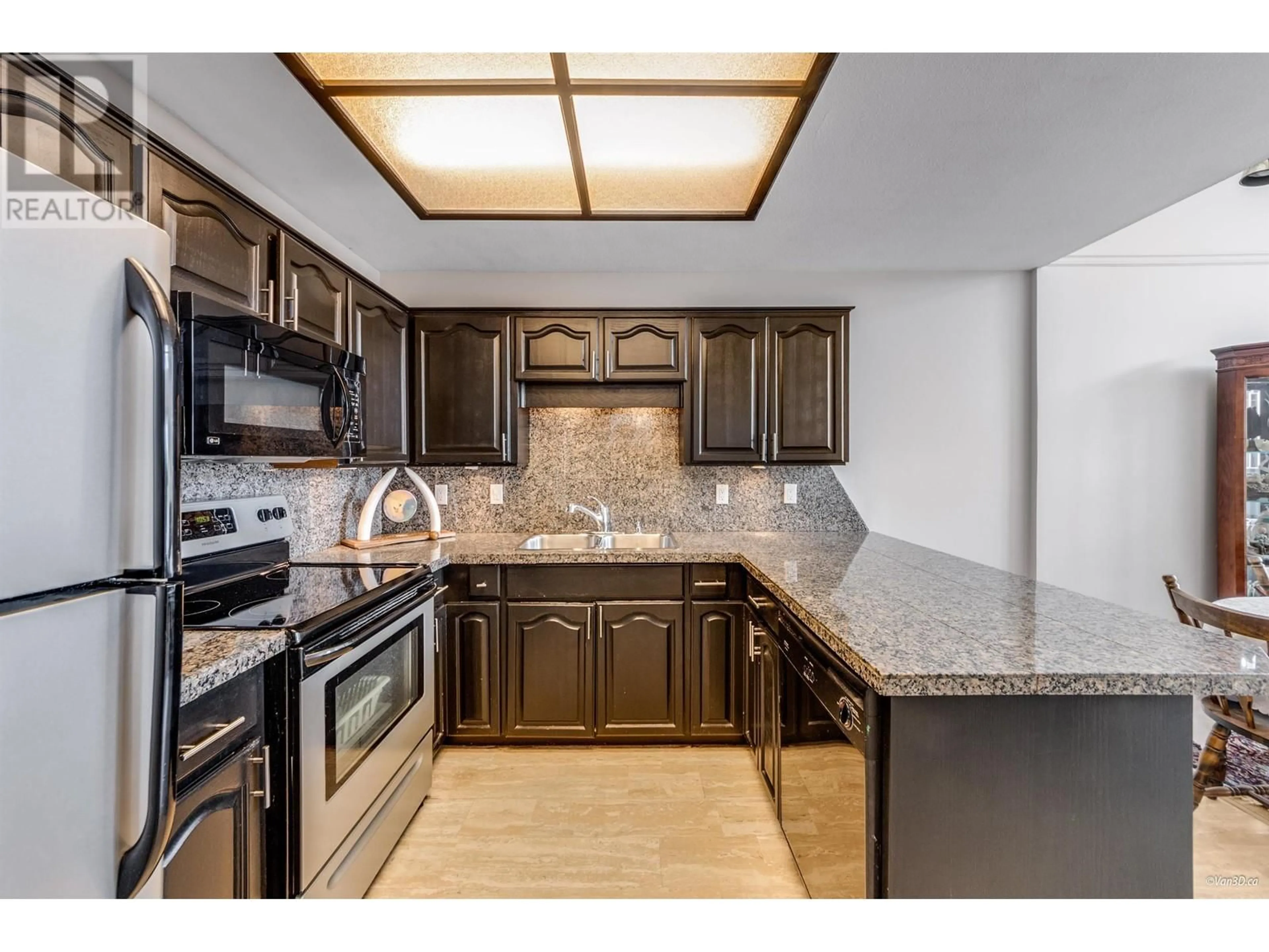 Standard kitchen, ceramic/tile floor for 308 - 455 BROMLEY STREET, Coquitlam British Columbia V3K6N7