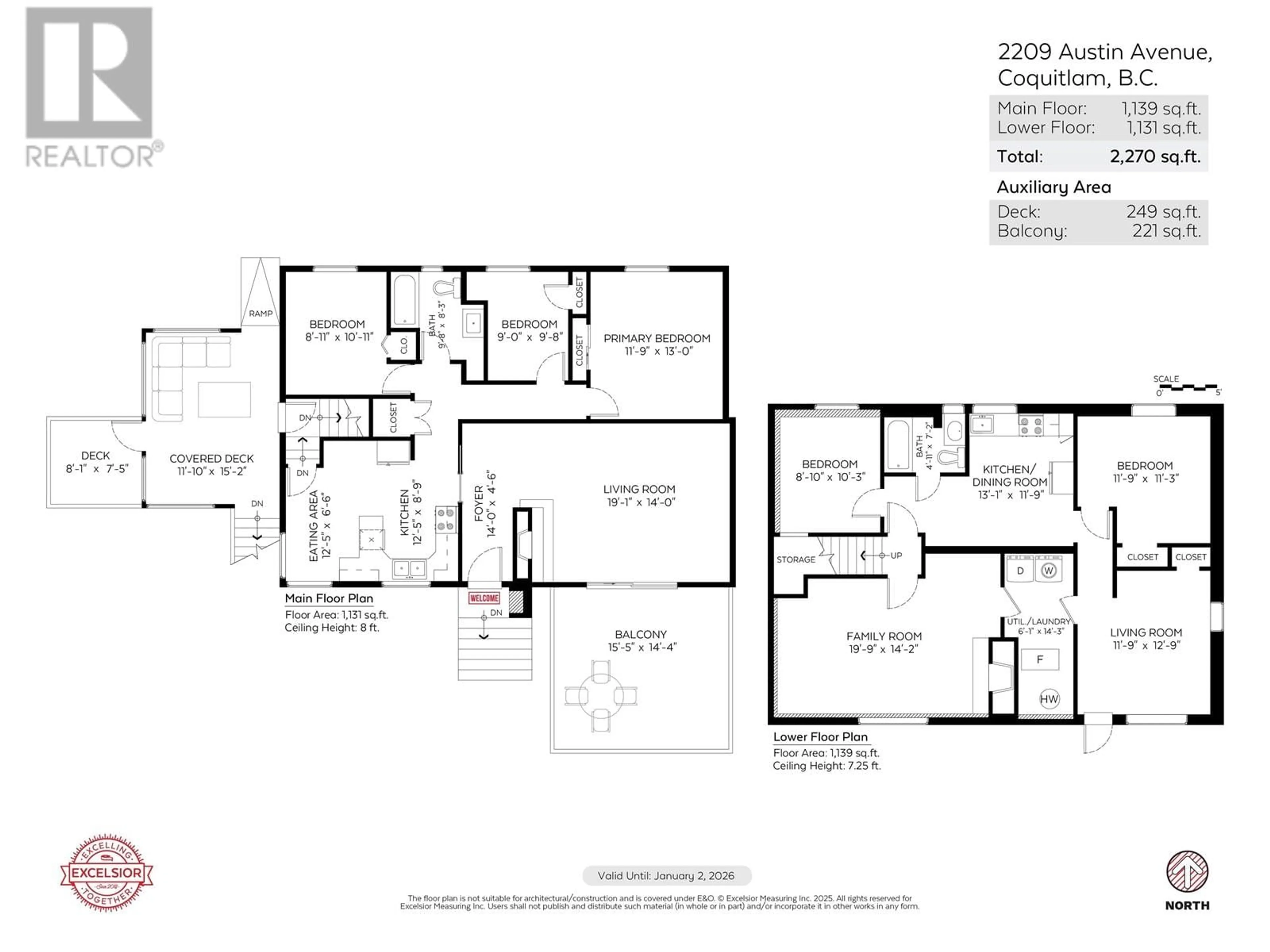 Floor plan for 2209 AUSTIN AVENUE, Coquitlam British Columbia V3K3R9