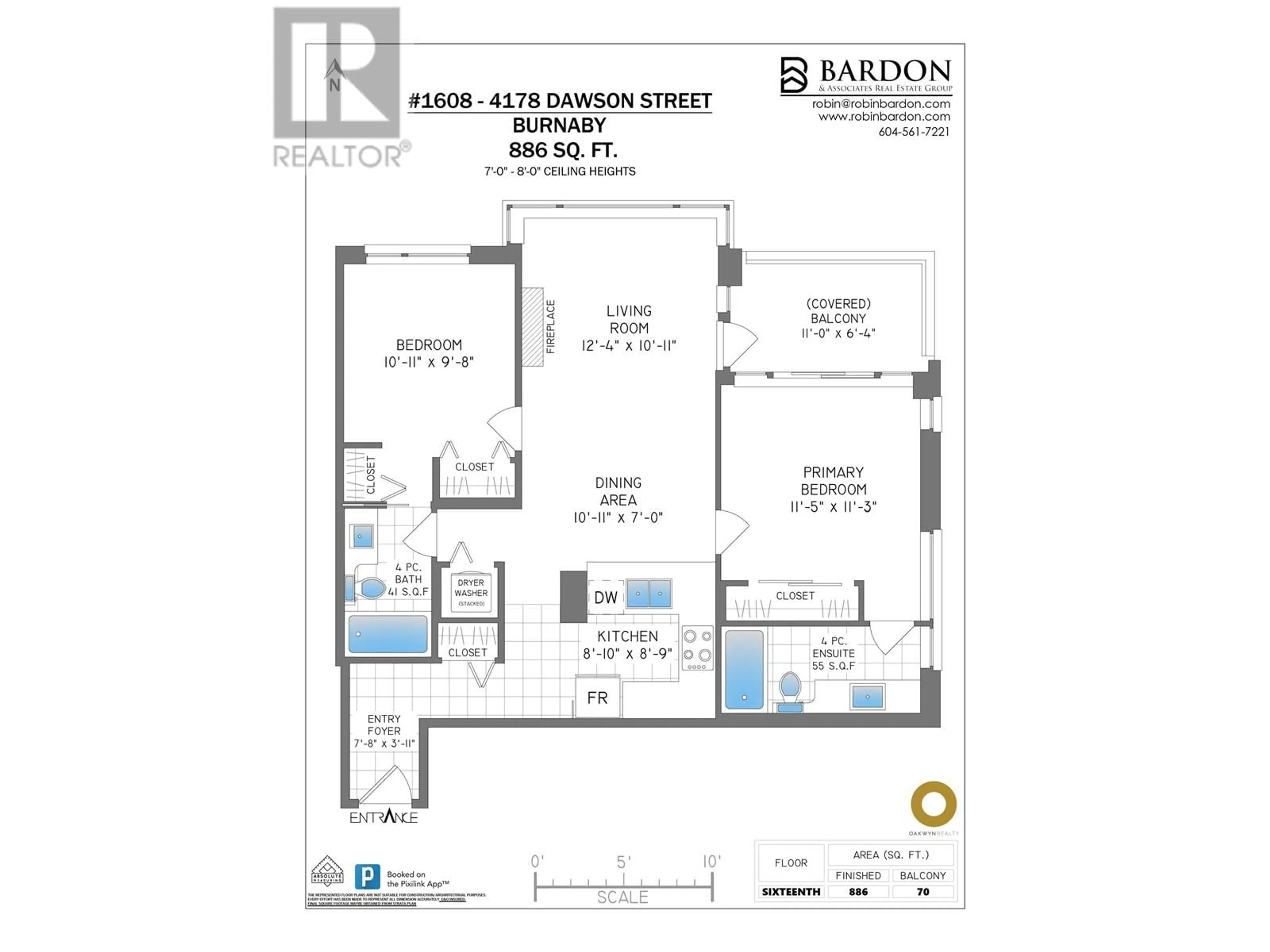 Floor plan for 1608 - 4178 DAWSON STREET, Burnaby British Columbia V5C0A1
