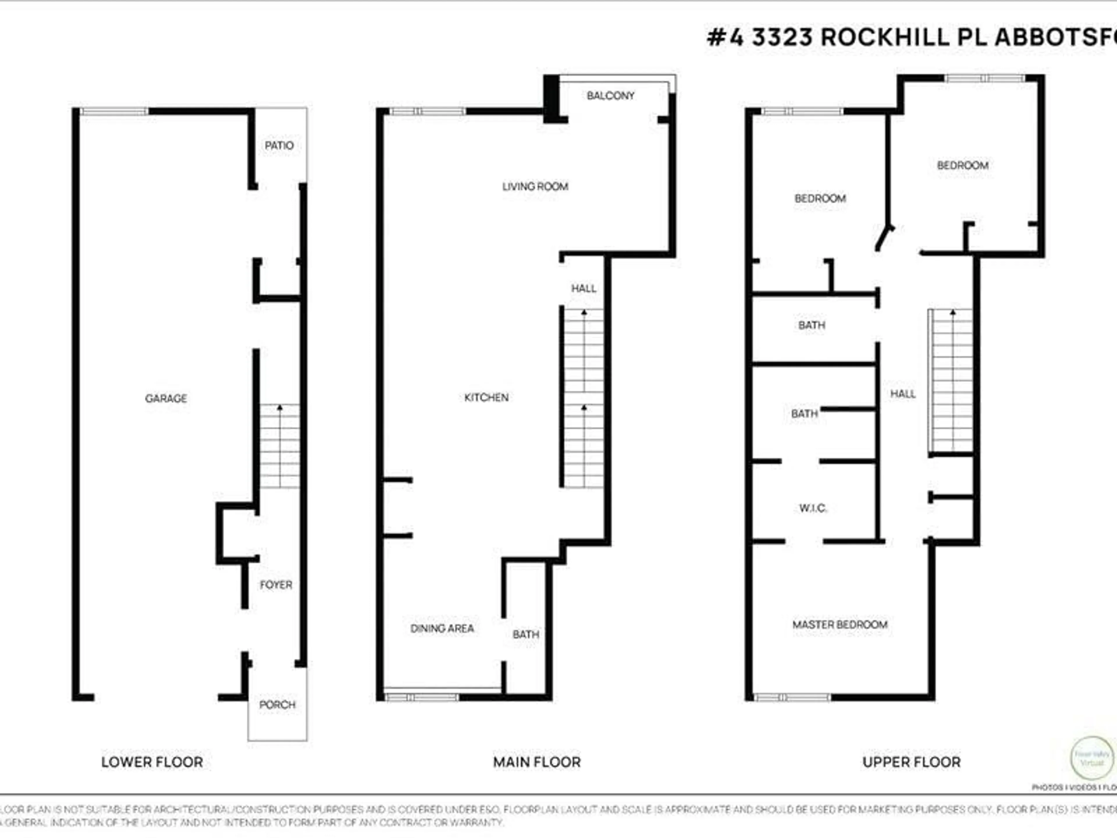 Floor plan for 4 - 3323 ROCKHILL, Abbotsford British Columbia V2T0J9