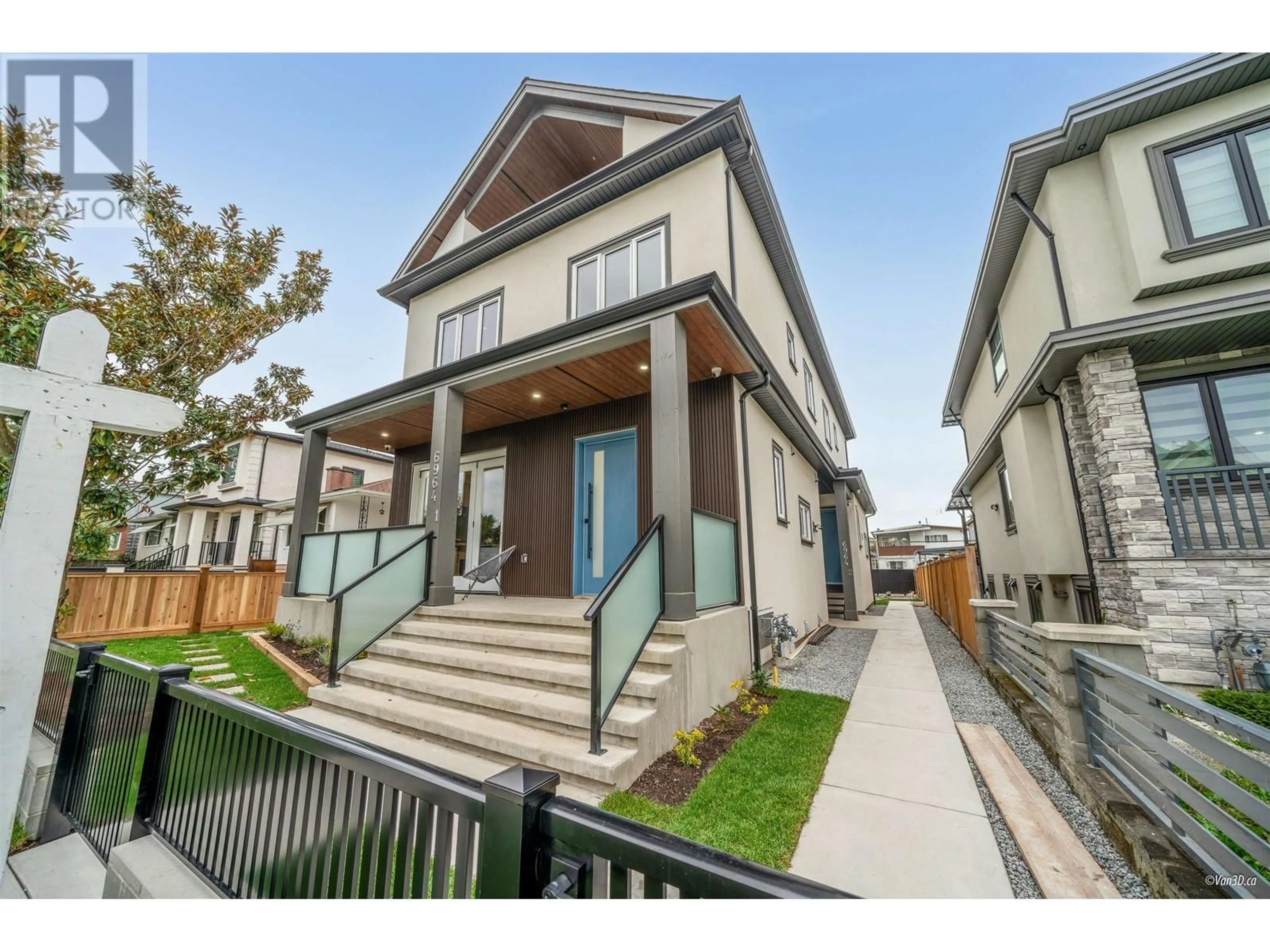 Home with vinyl exterior material, street for 2 - 6964 INVERNESS STREET, Vancouver British Columbia V5X4G5