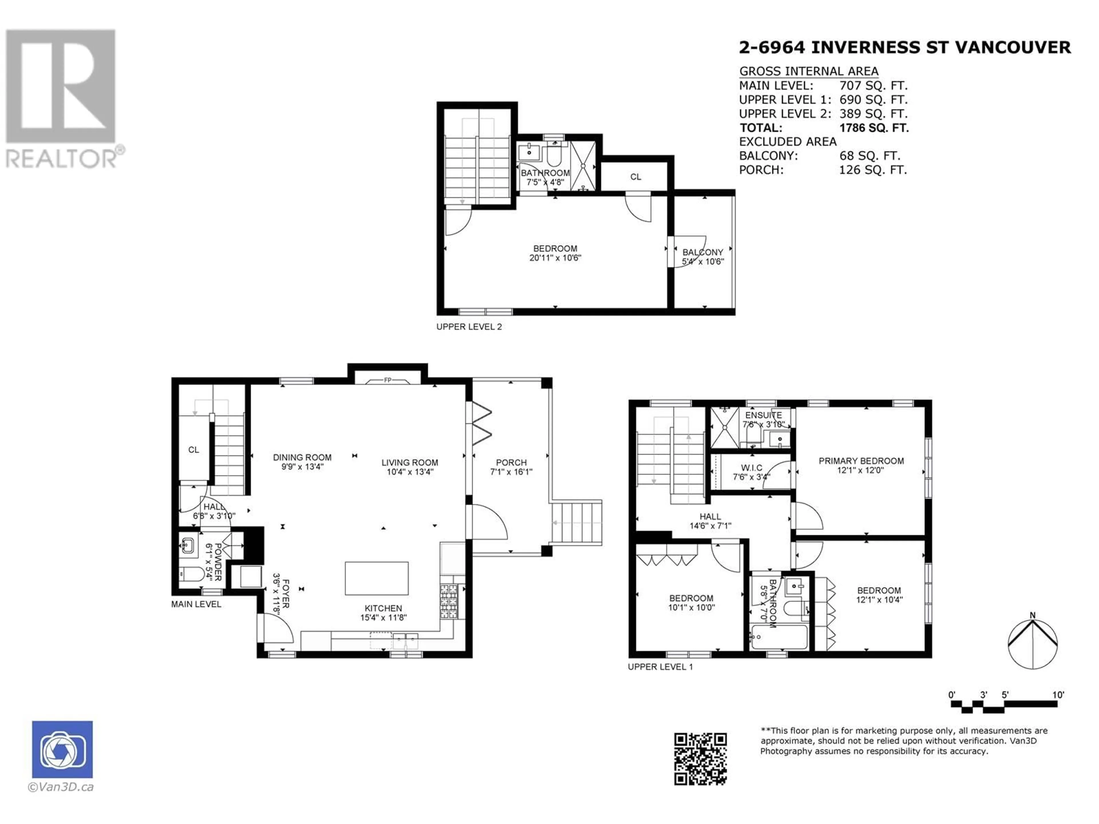 Floor plan for 2 - 6964 INVERNESS STREET, Vancouver British Columbia V5X4G5