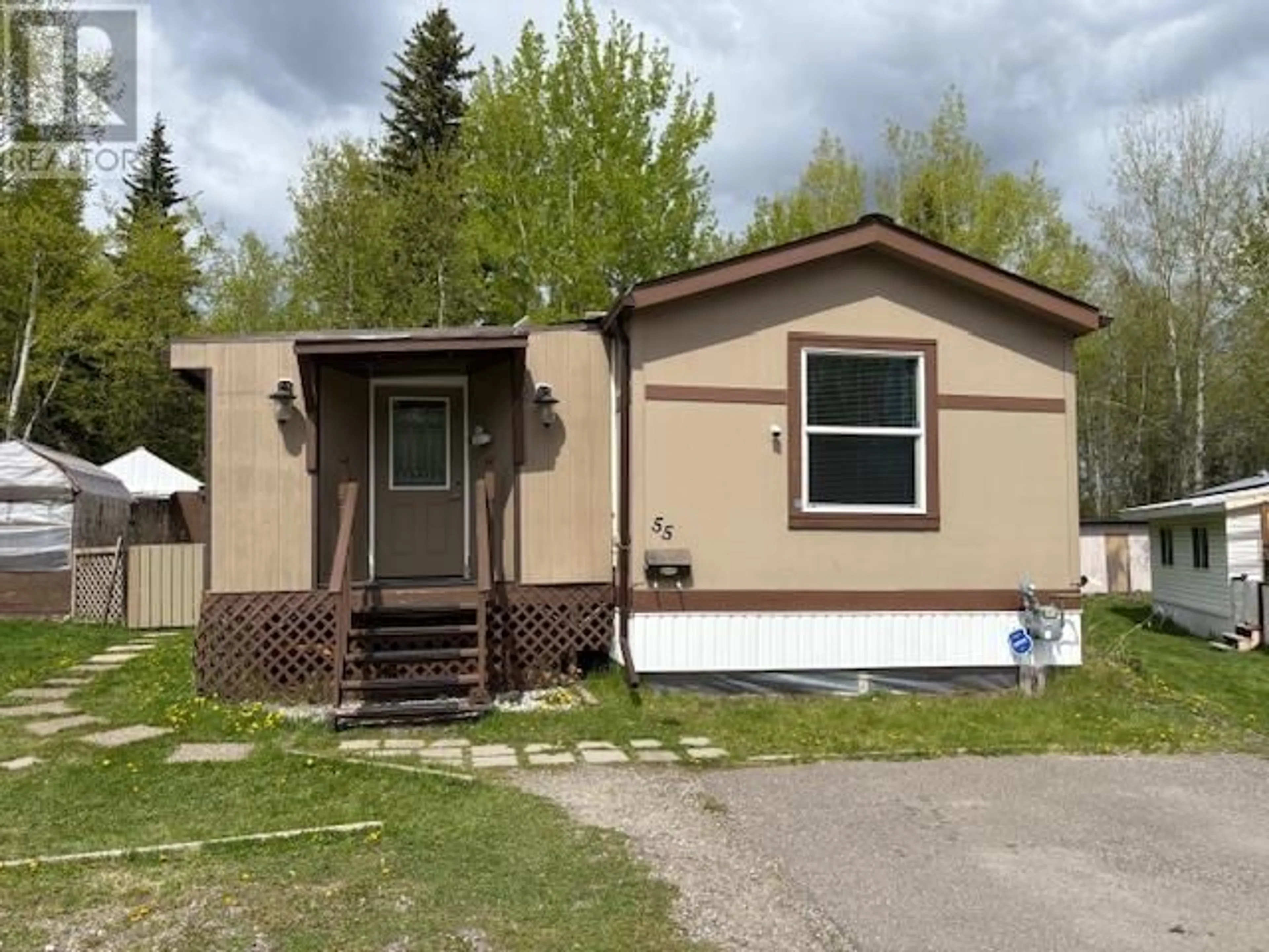 Home with vinyl exterior material, street for 55 - 6100 DAKELH, Prince George British Columbia V2N4R1